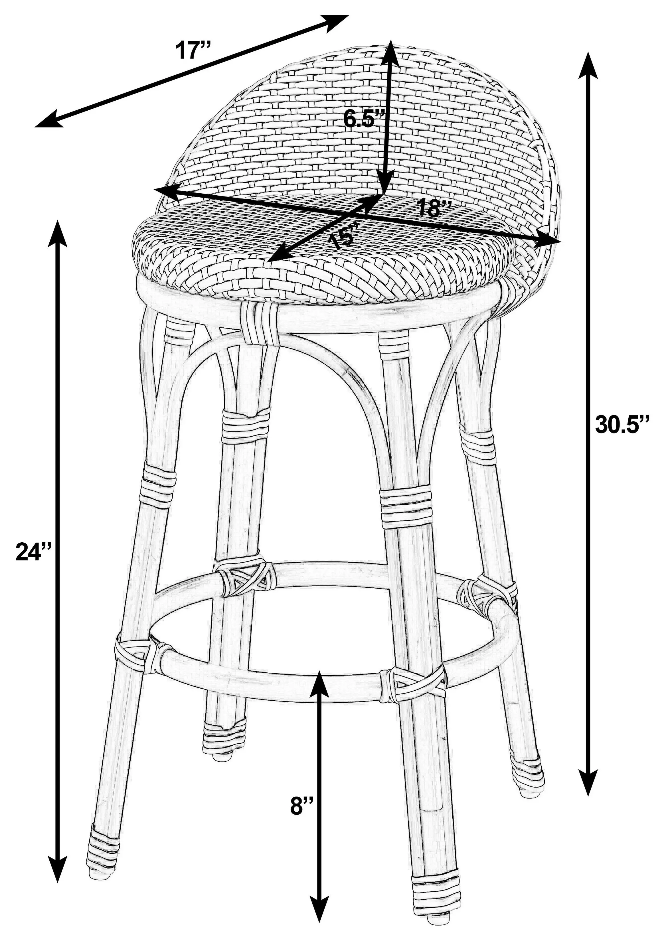 Inez Gray and White Counter Height Stool