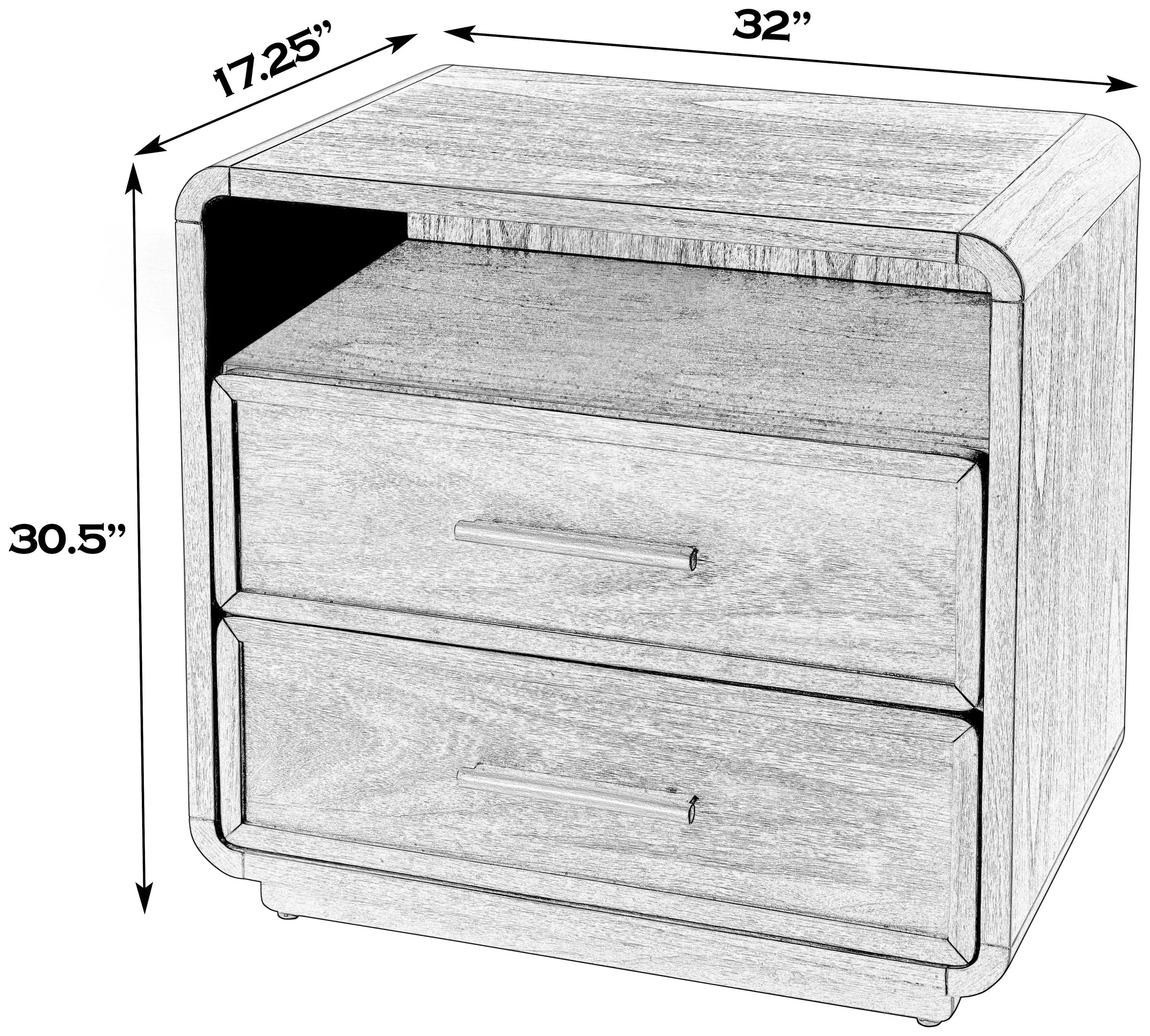 Keenan Brown Sugar Espresso 2 Drawers Nightstand