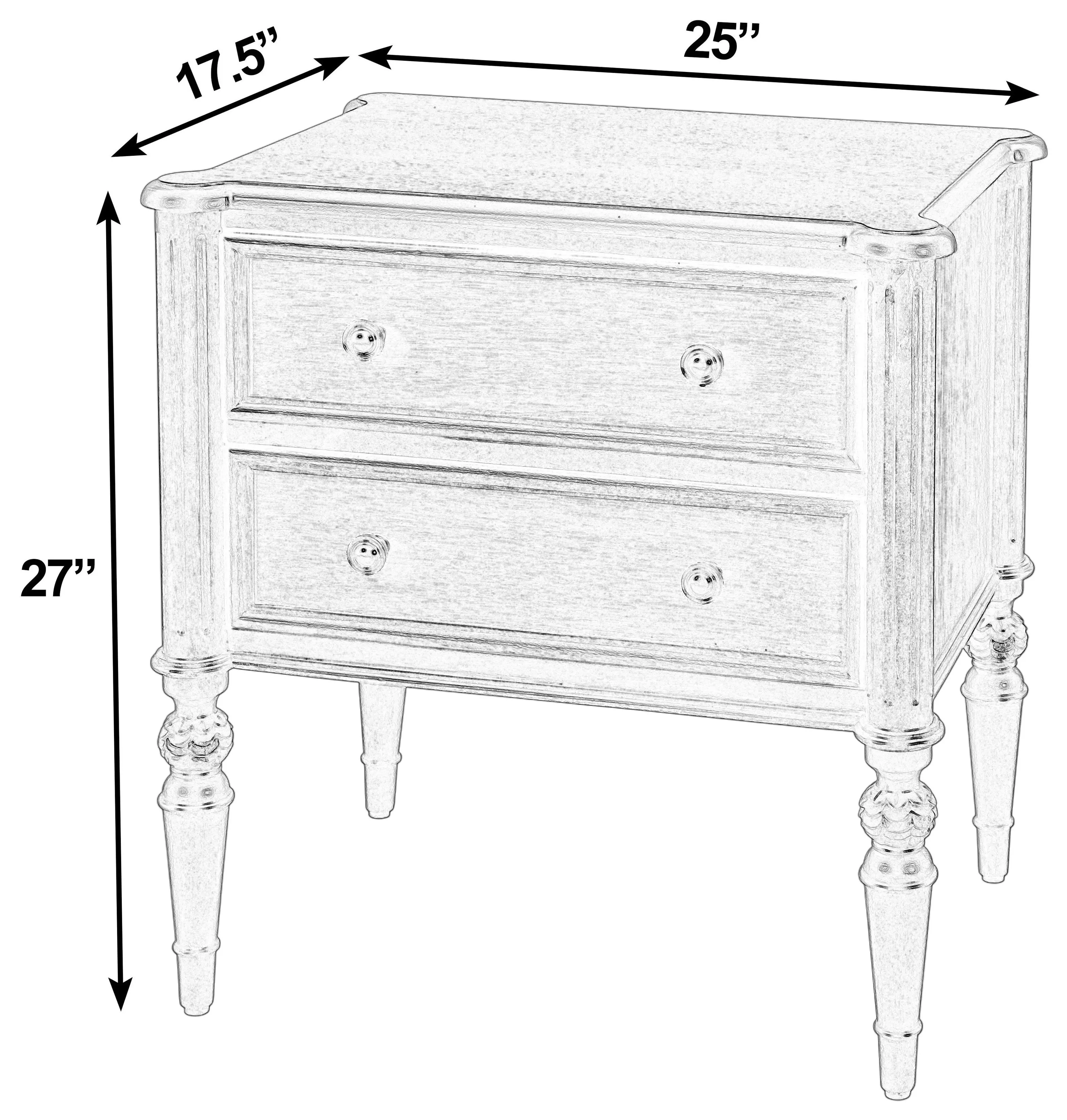 Ginny Gray Smoke 2 Drawer Accent Chest