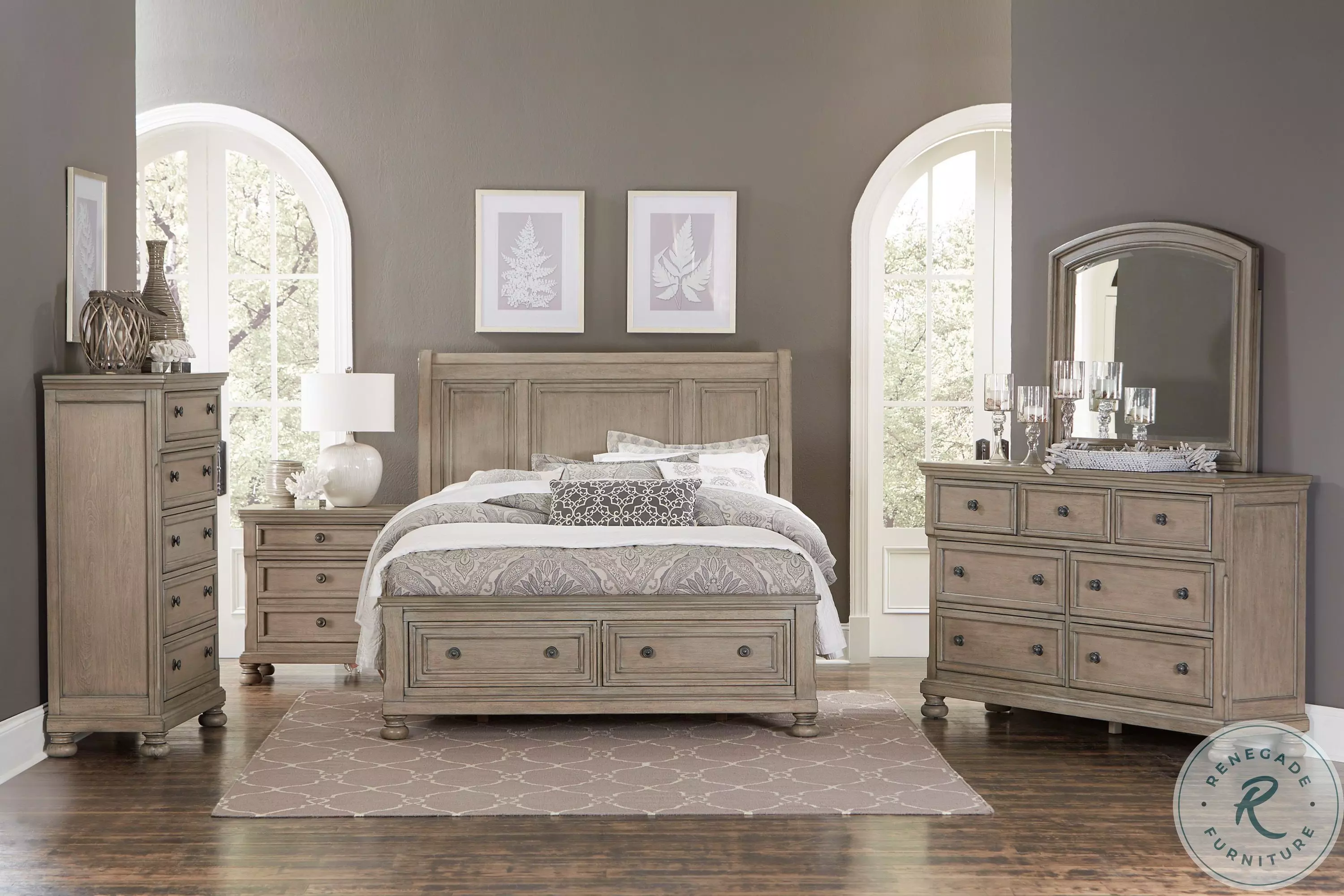 Bethel Wire Brushed Gray Nightstand From Home Gallery Stores