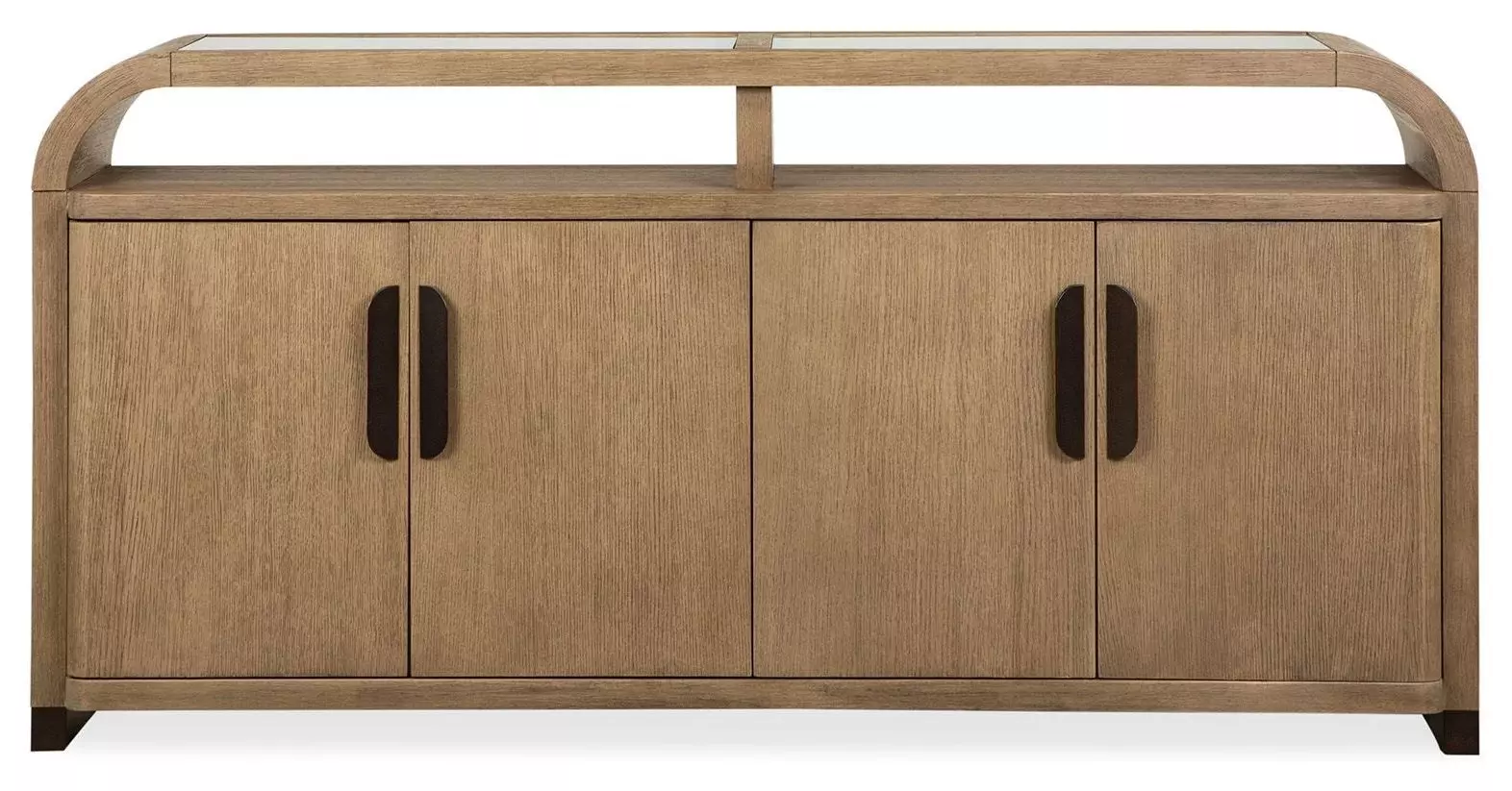 Tristan Swiss Coffee 4 Door Glass Top Sideboard From Magnussen