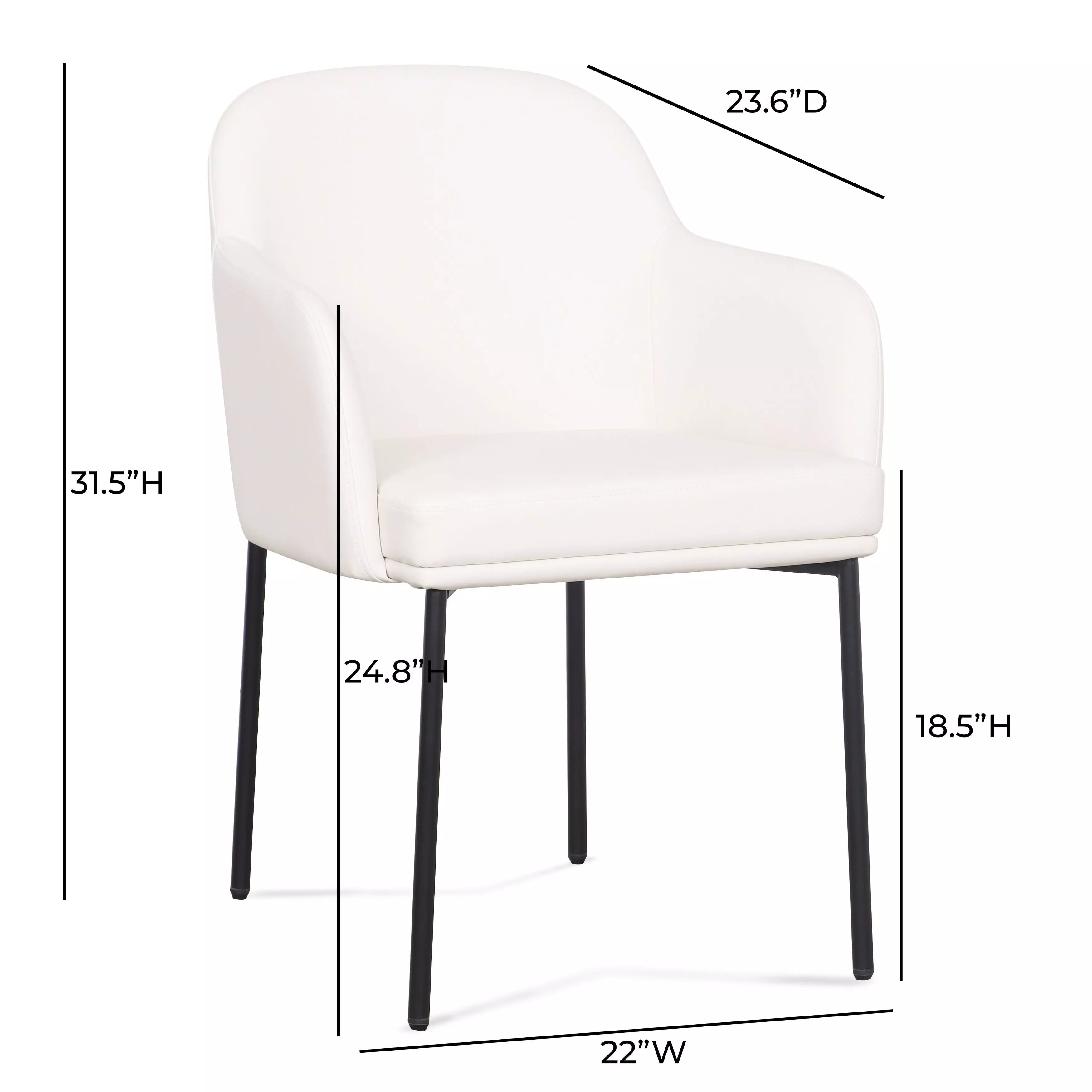 Sydney Cream Upholstered Arm Chair Set of 2