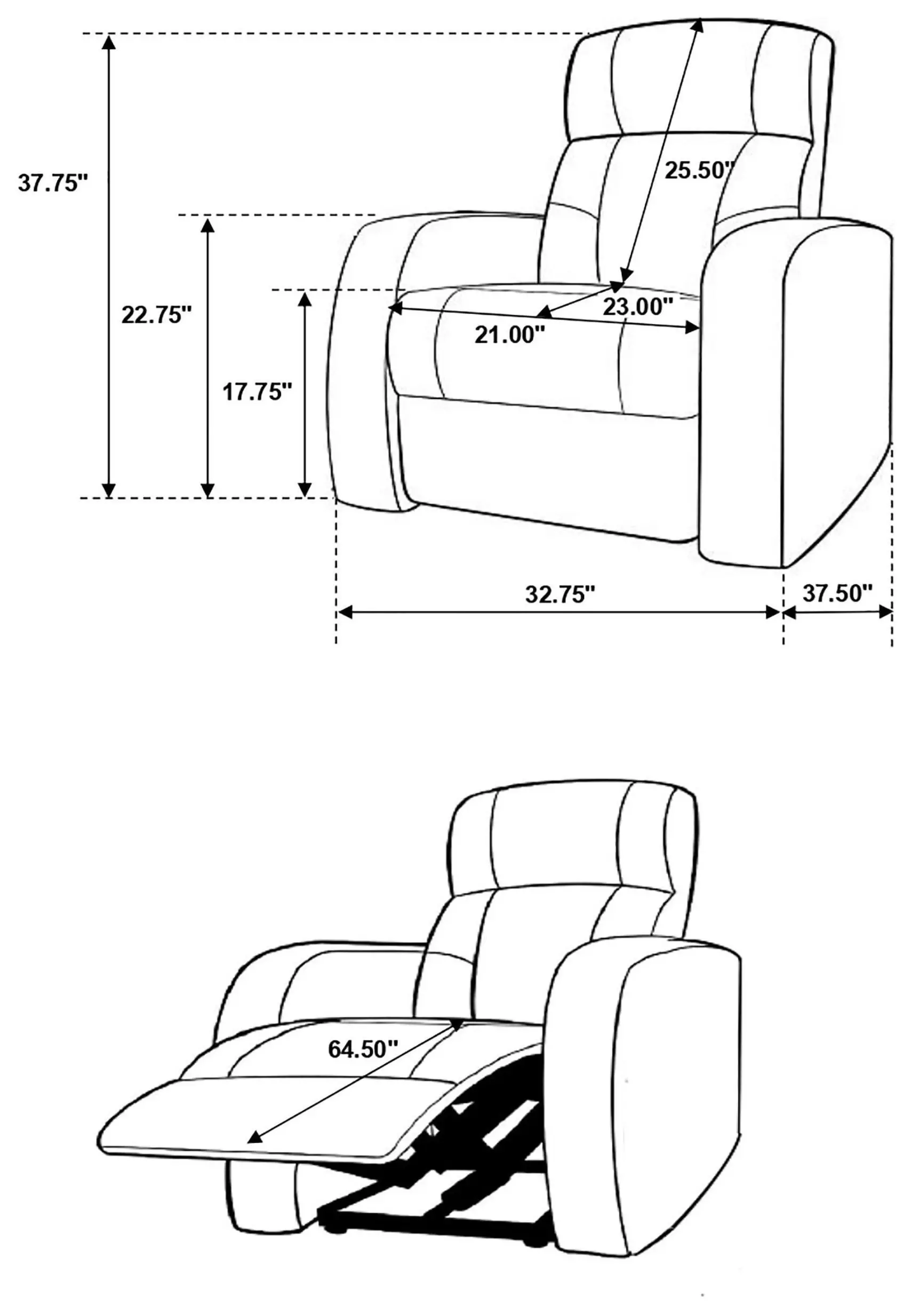 Cyrus Black Top Grain Leather 5 Piece Home 195" Theater Seating With 2 Console