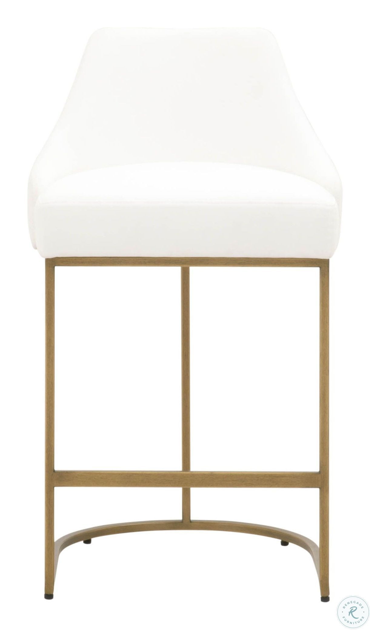 Traditions Parissa Brushed Gold Counter Height Stool Set of 2 from