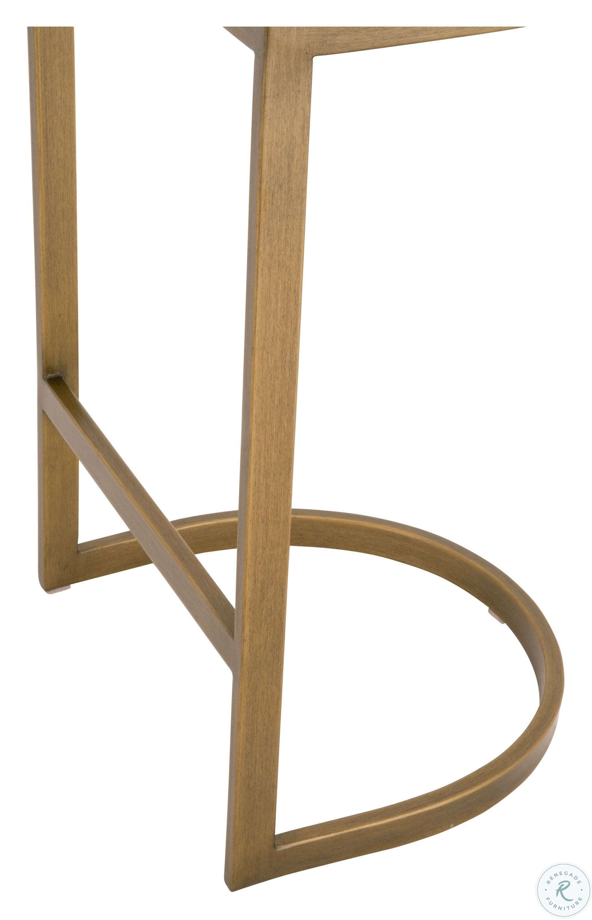 Traditions Cresta Brushed Gold Counter Height Stool from Orient Express