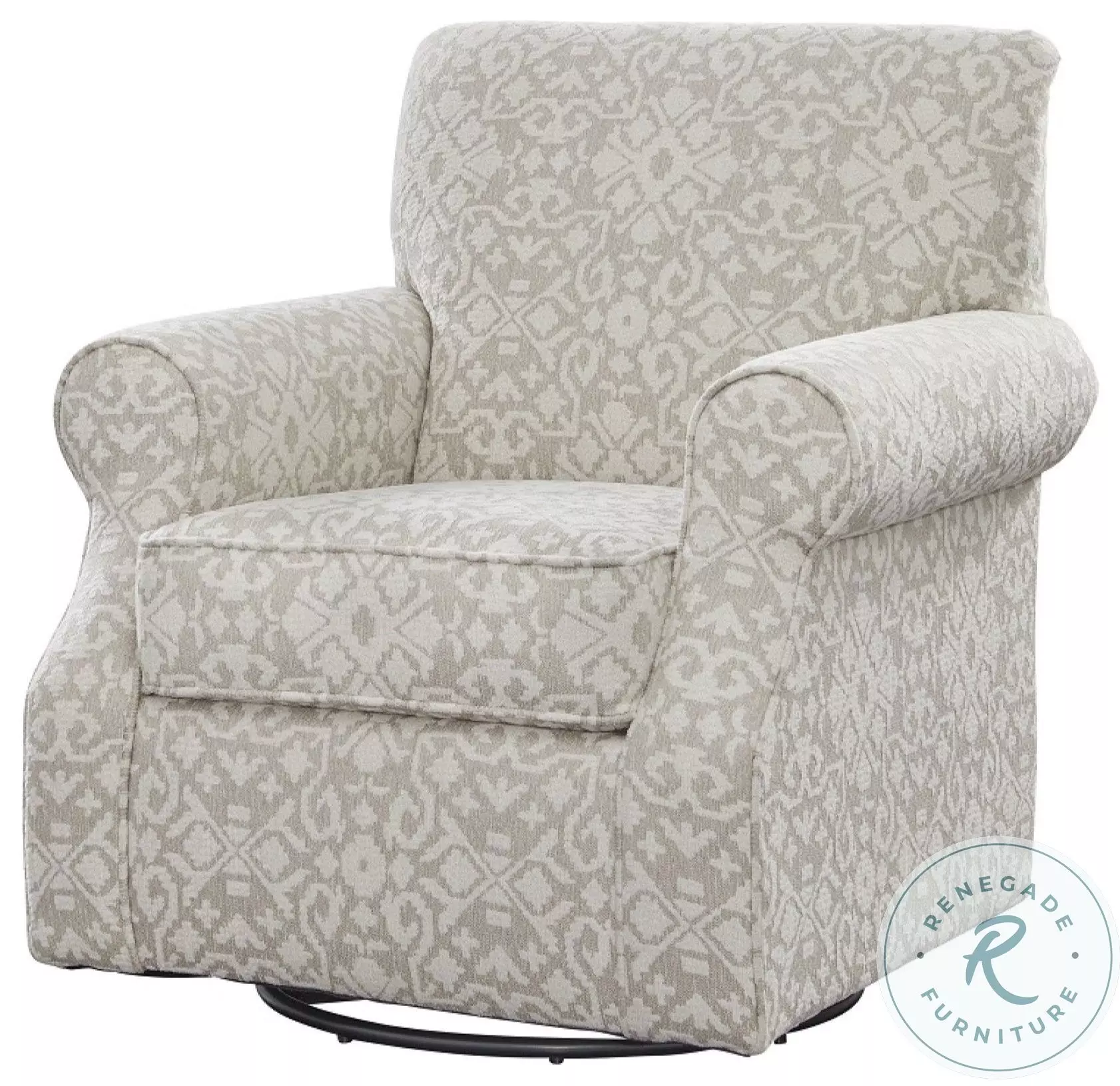 Blair Aristocrat Linen Swivel Chair From Southern Home Furnishings