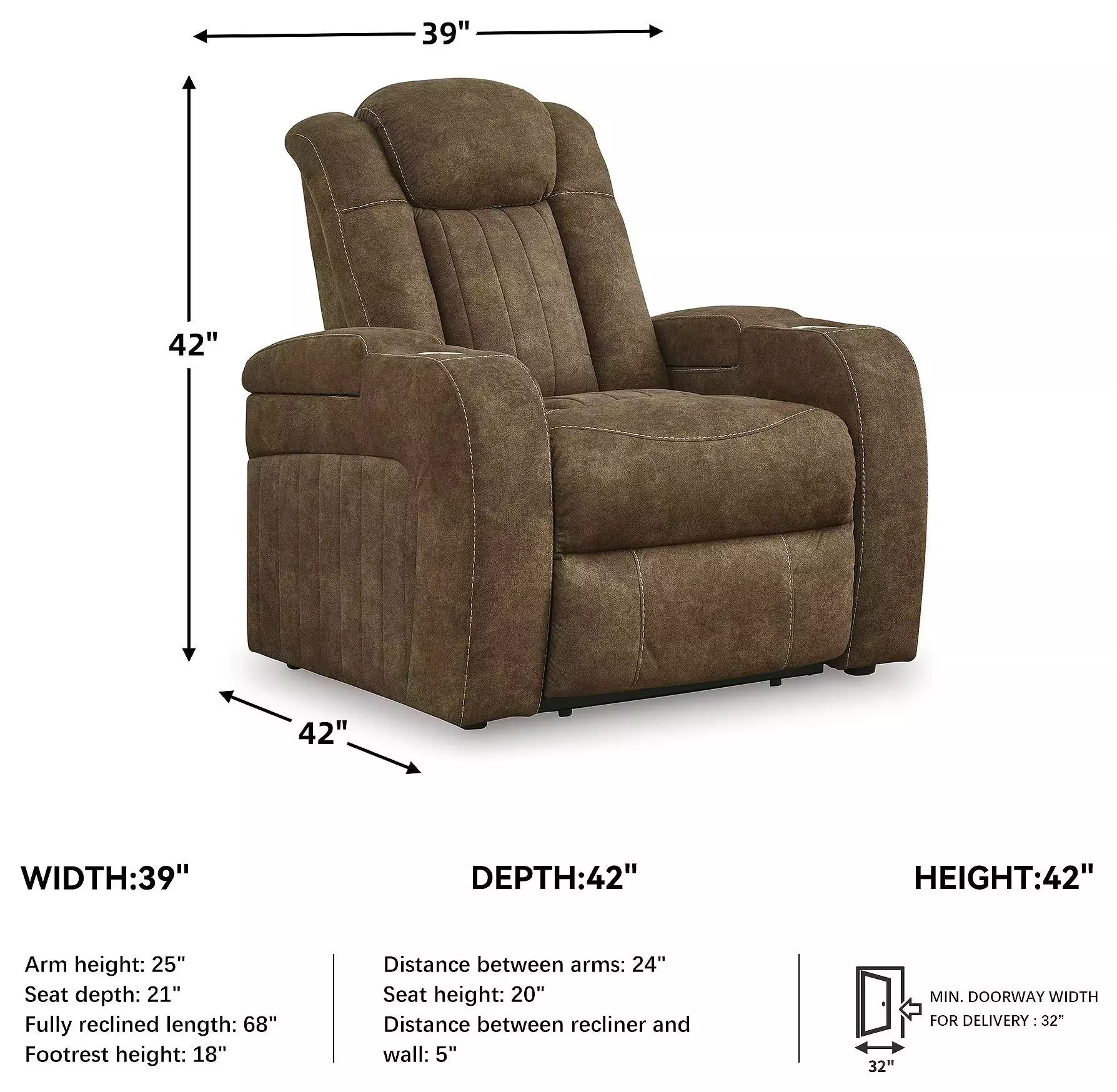 Wolfridge Brindle Power Recliner
