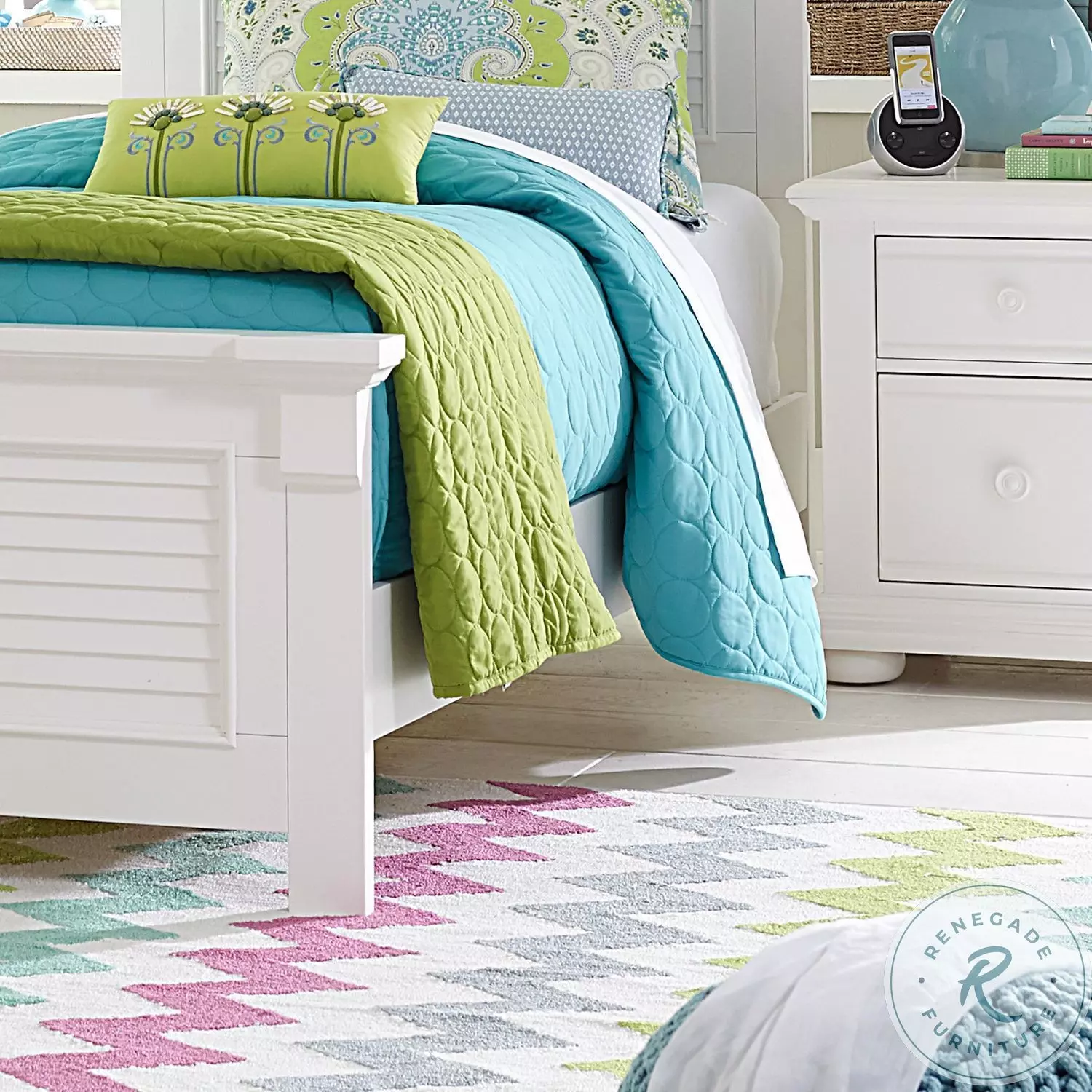 Summer House Oyster White Twin Panel Bed From Home Gallery Stores