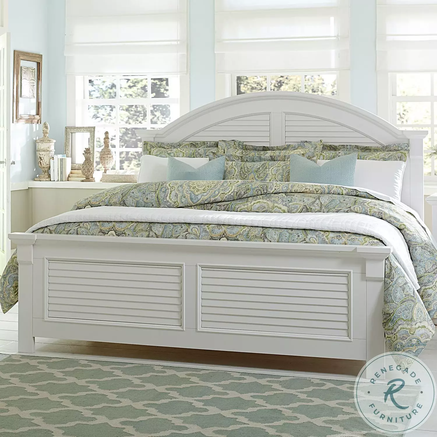 Sun Haven Oyster White Queen Panel Bed From Briarwood Living