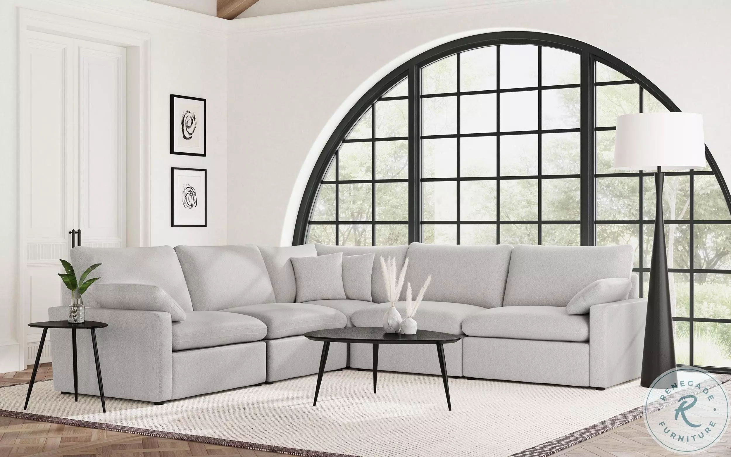 Collins Gray Modular Power Sectional from Coaster Furniture
