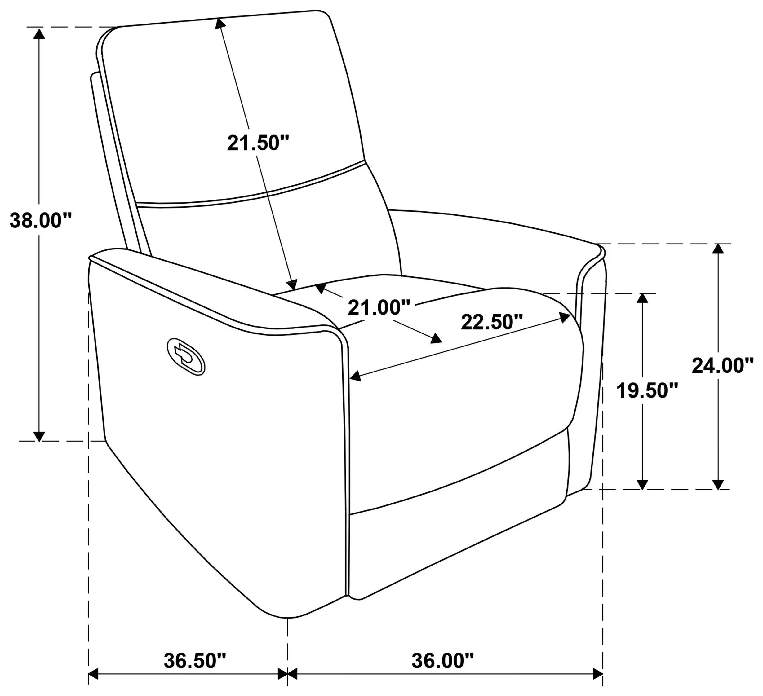 Navarro Burnt Orange Glider Recliner