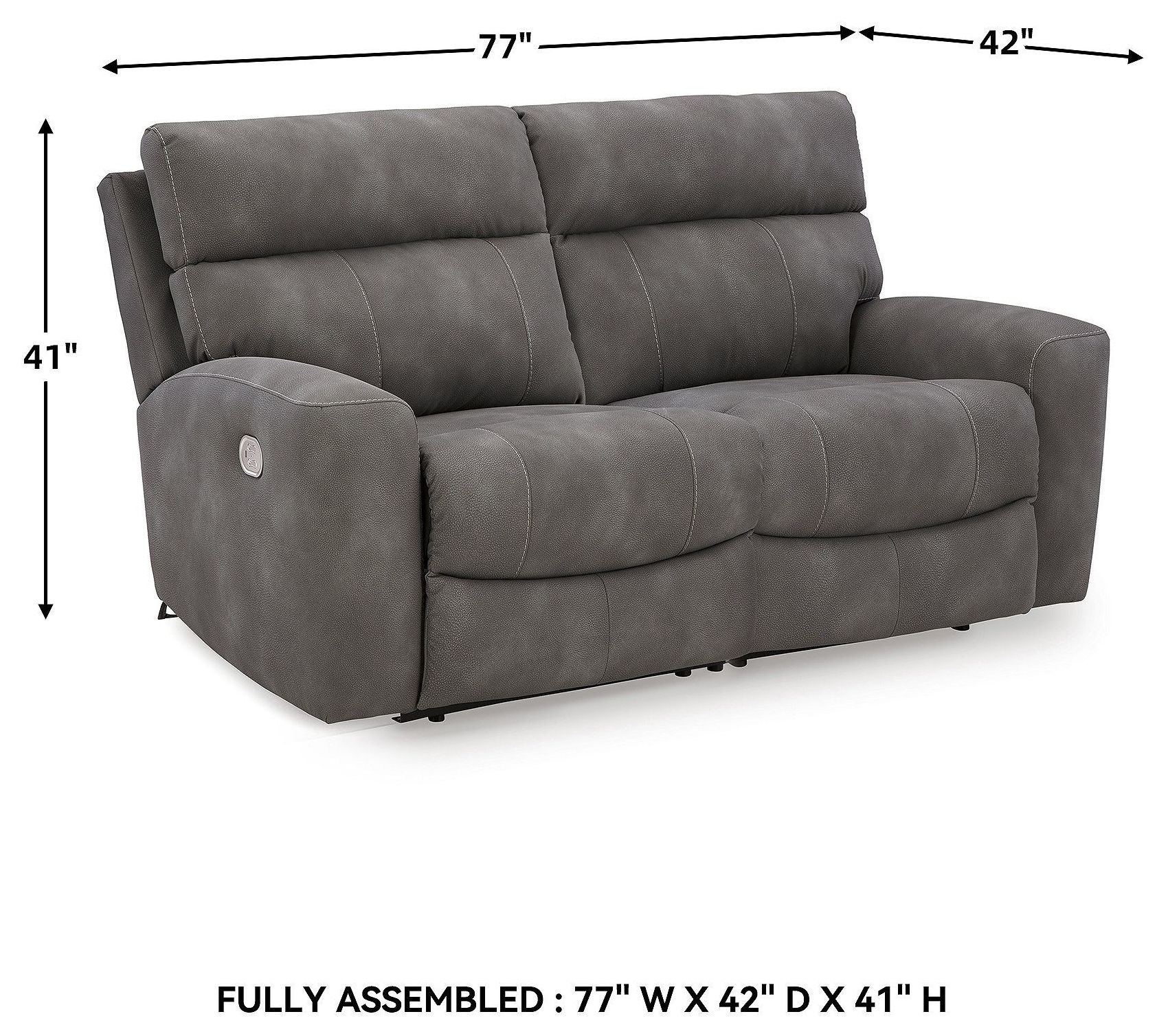Next-Gen DuraPella Slate Performance Fabric Modular Power Reclining Loveseat
