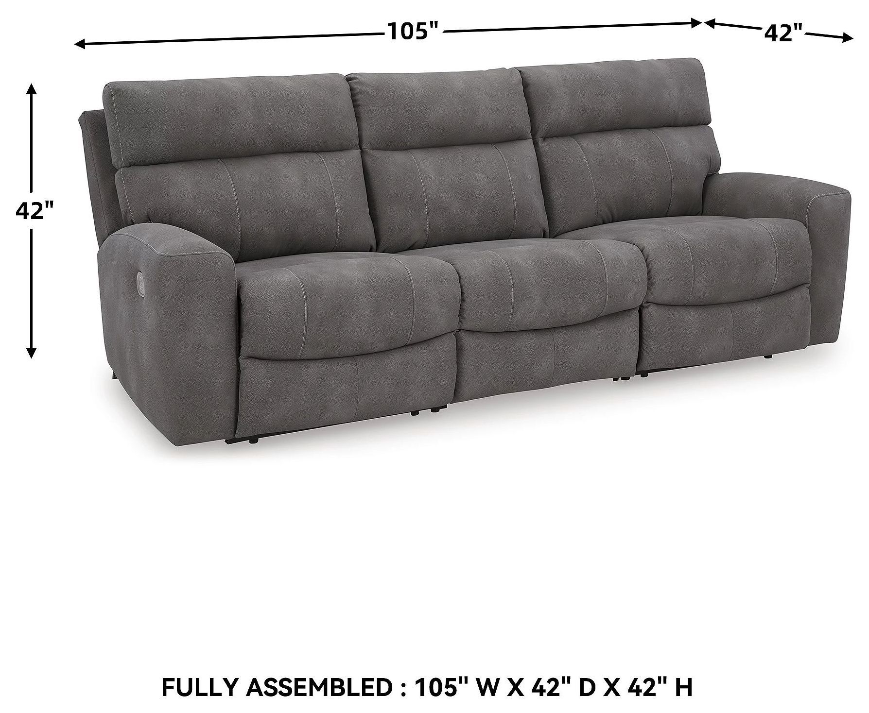 Next-Gen DuraPella Slate Performance Fabric Modular Power Reclining Sofa