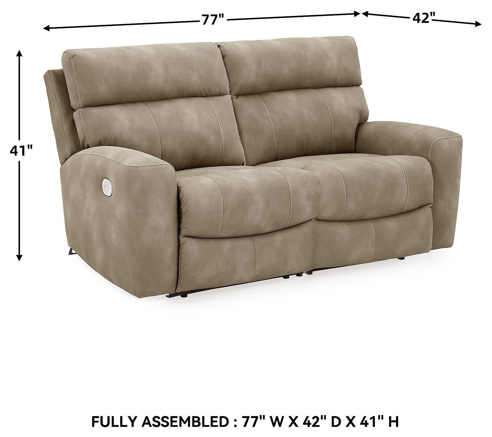 Next-Gen DuraPella Sand Performance Fabric Modular Power Reclining Loveseat