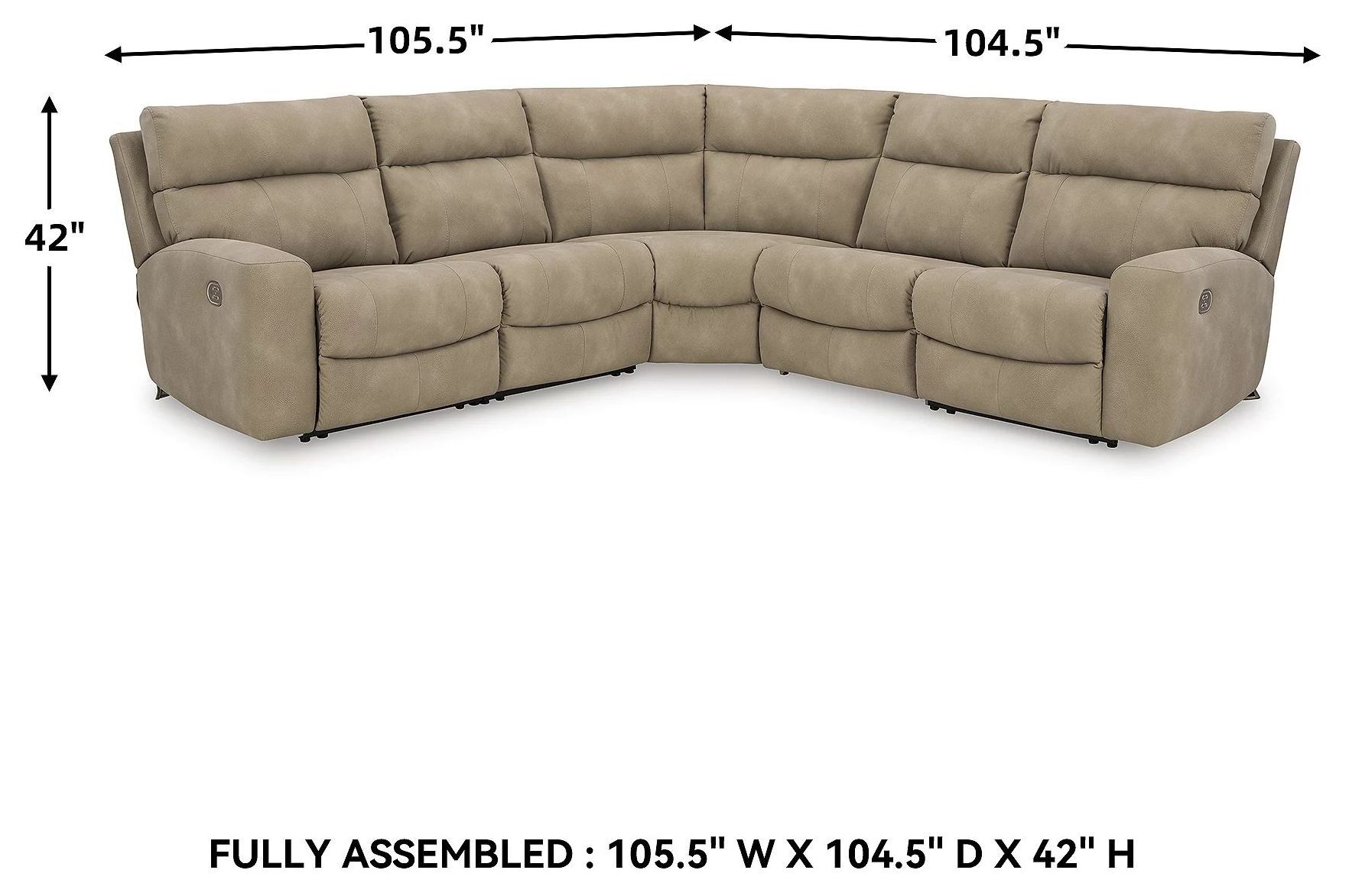Next-Gen DuraPella Sand Power Reclining Sectional from Ashley