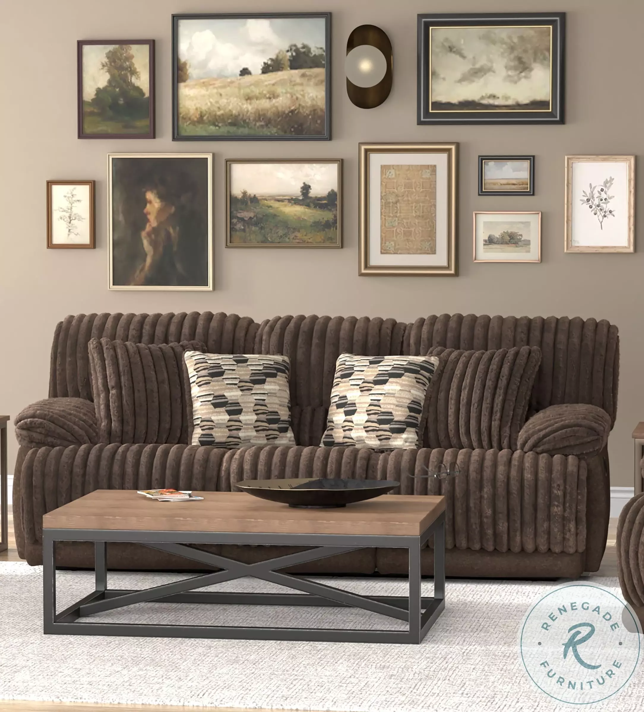 Hollifield Chocolate Power Reclining Sofa From Home Gallery Stores