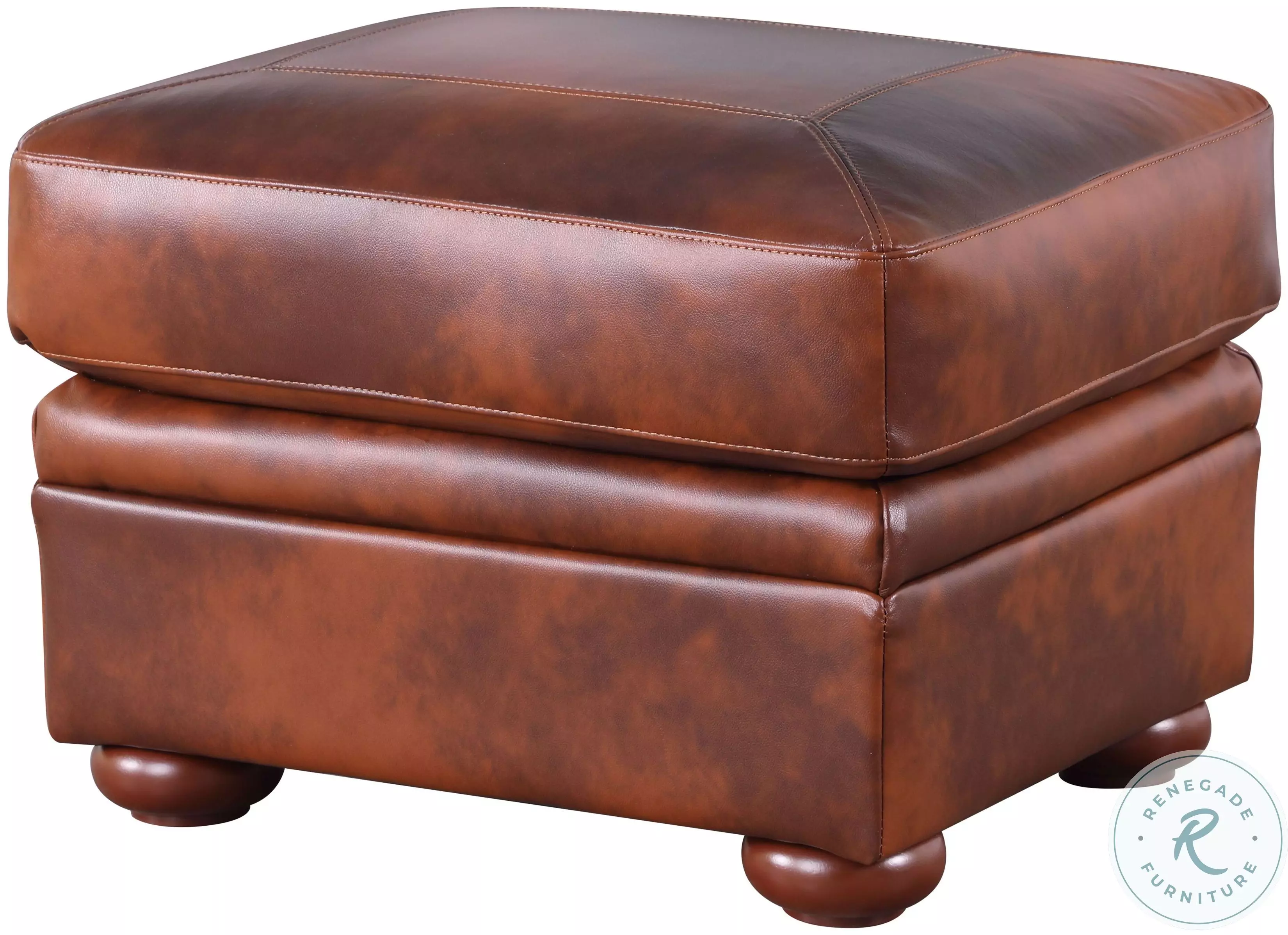 Ardentia Marco Leather Ottoman From Bellavita Leather | Coleman