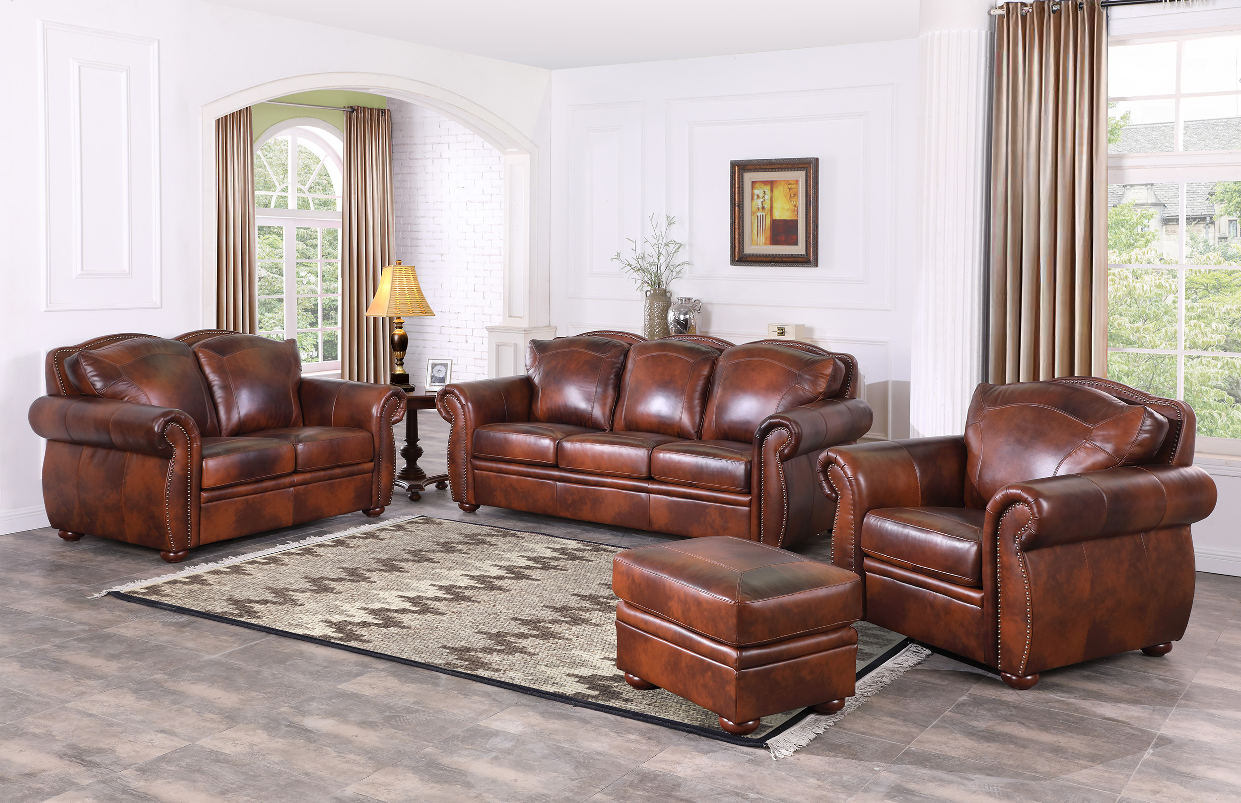 Arizona Marco Living Room Set from Leather Italia | Coleman Furniture