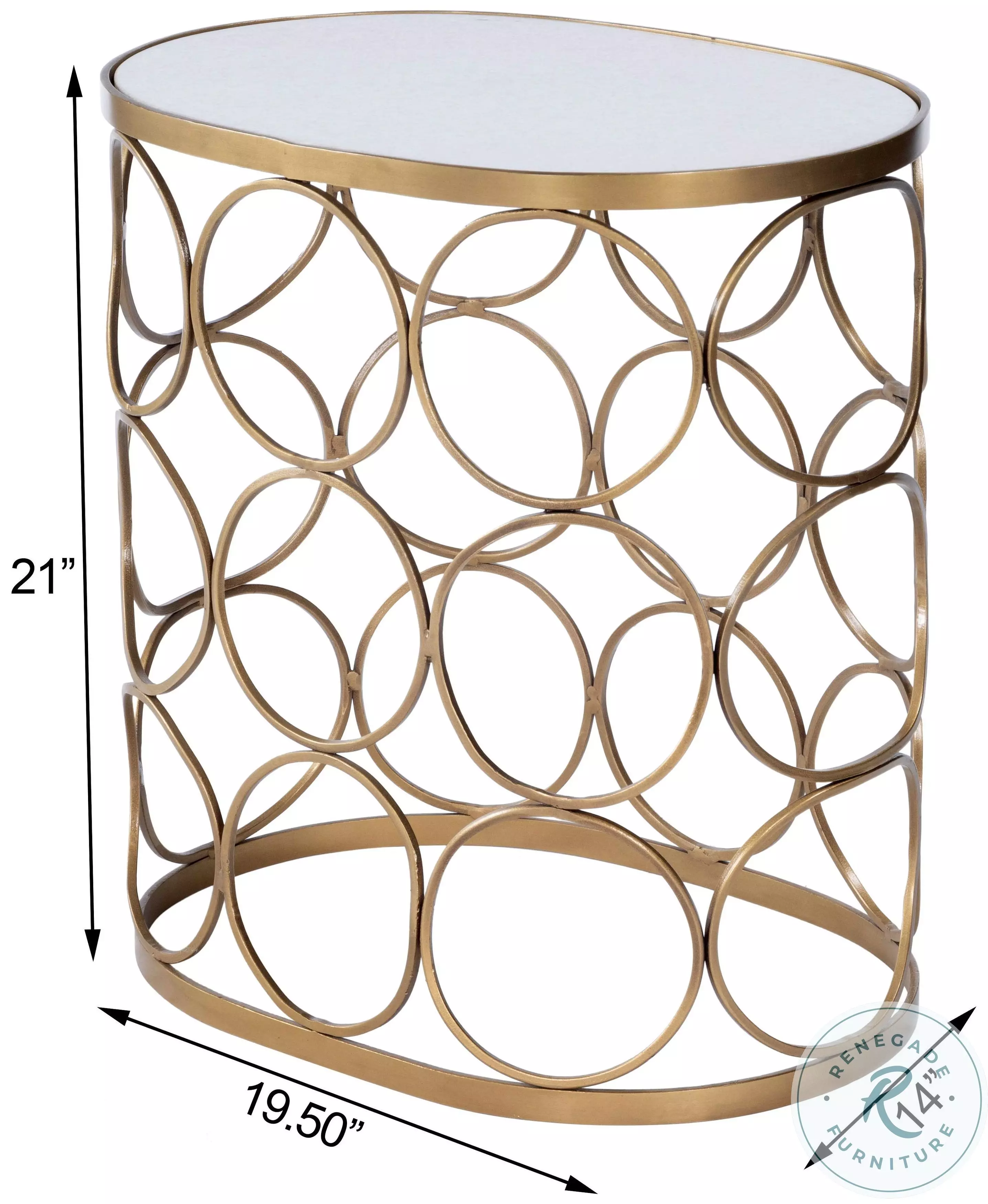 Talulah Oval Marble Accent Table
