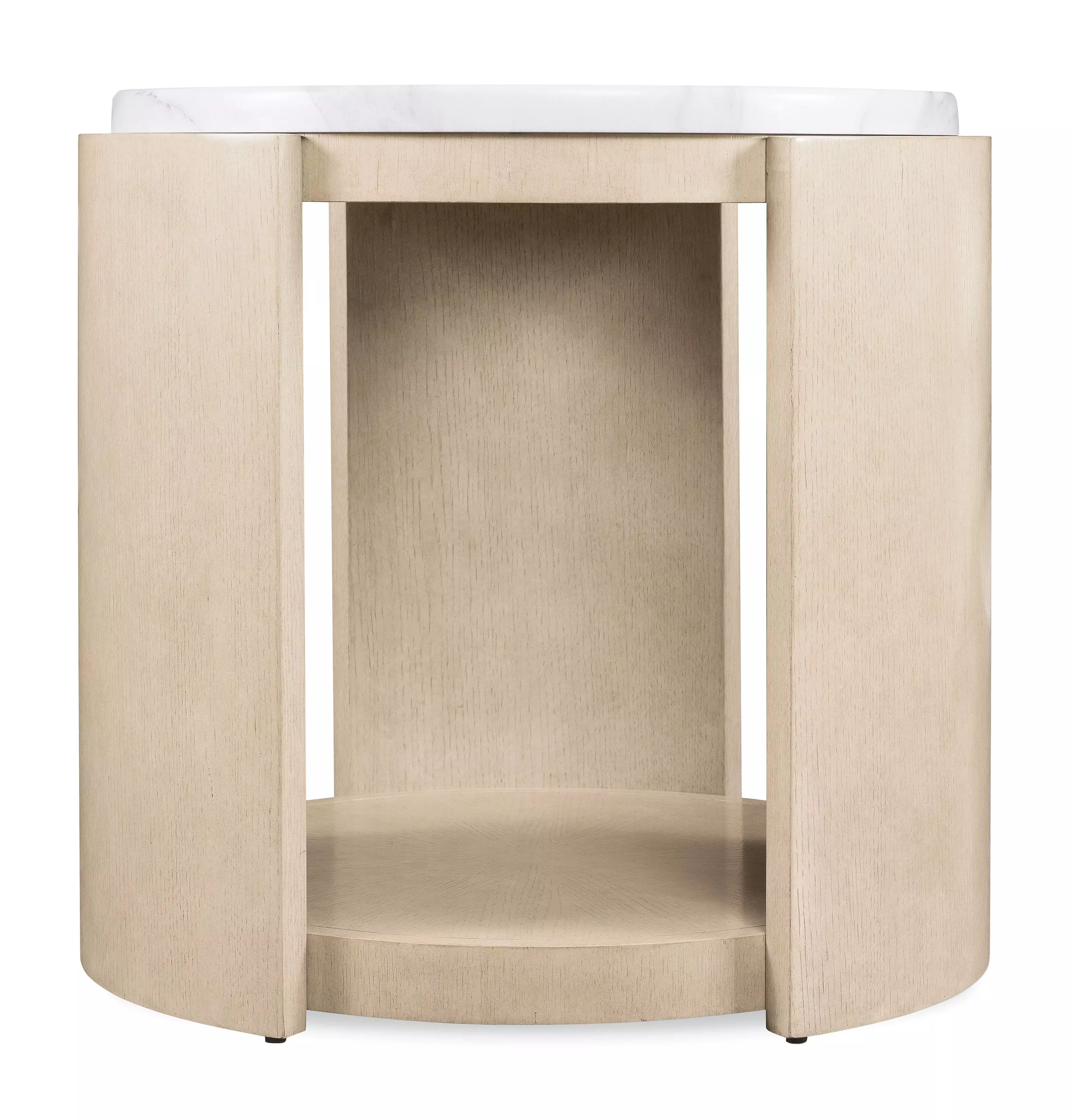 Westwood Light Brown and White Volakas Stone Top Side Table