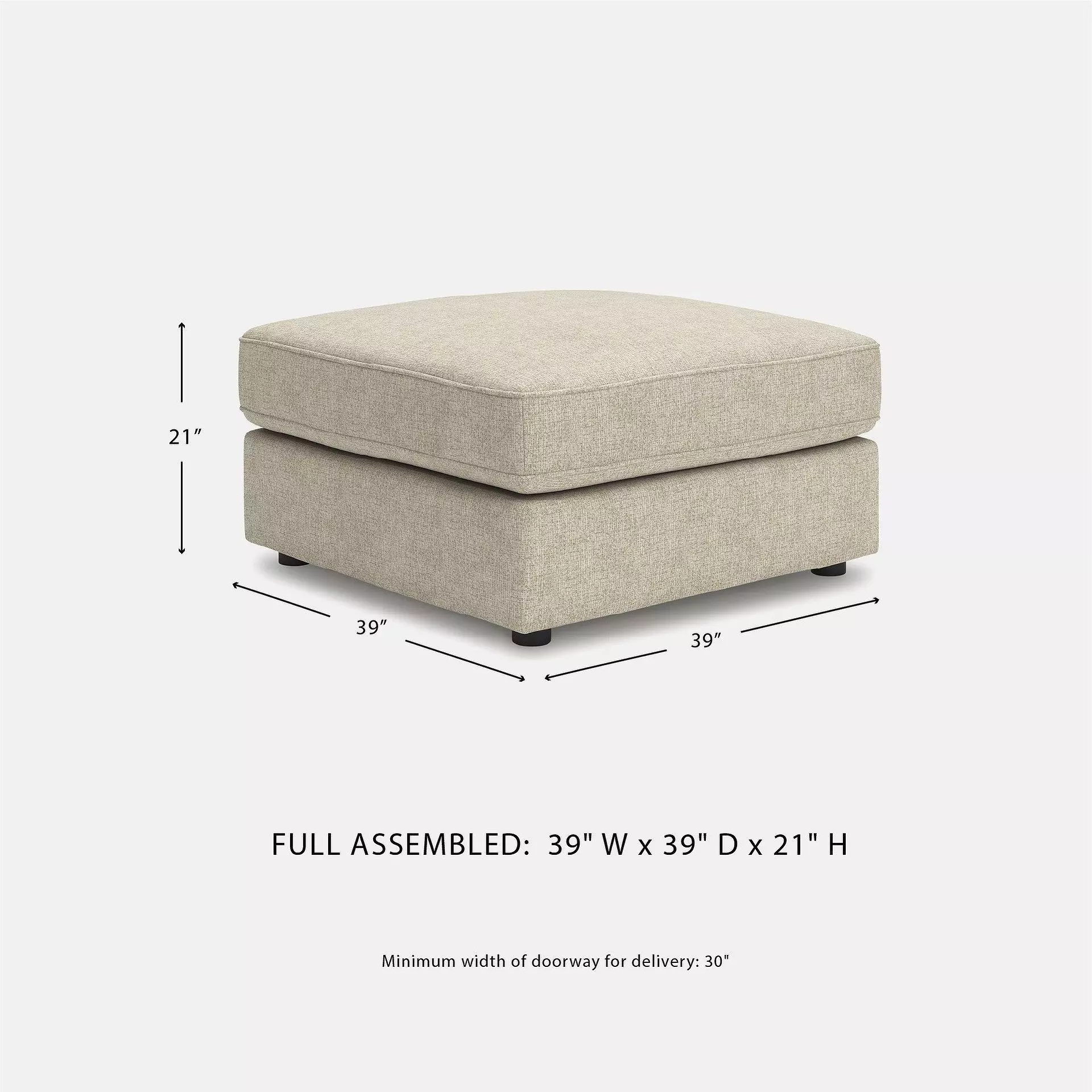 Seyler Sand Oversized Accent Ottoman