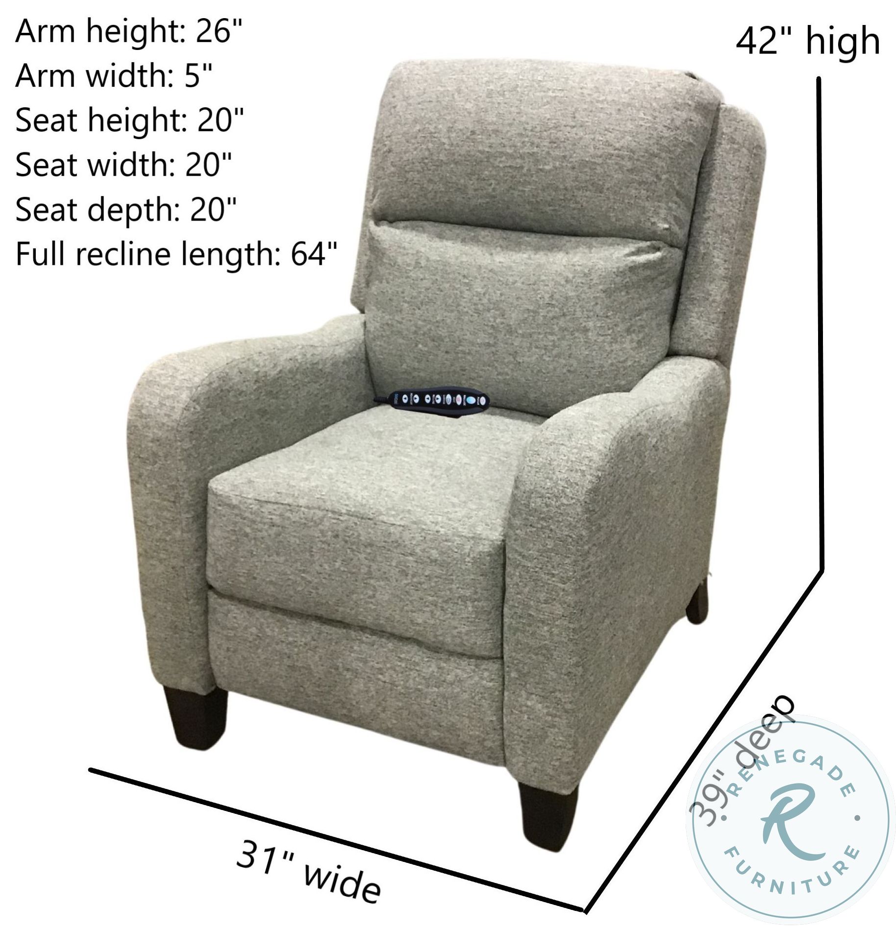 Prestige Halifax Dove Power Headrest Hi-Leg Recliner with SoCozi Massage