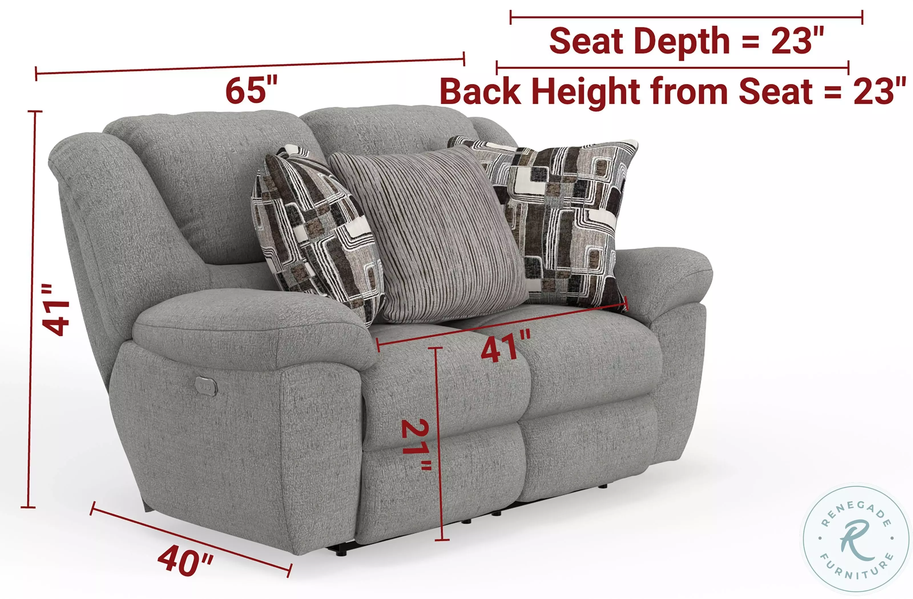 Trifecta Nature Power Reclining 65" Loveseat