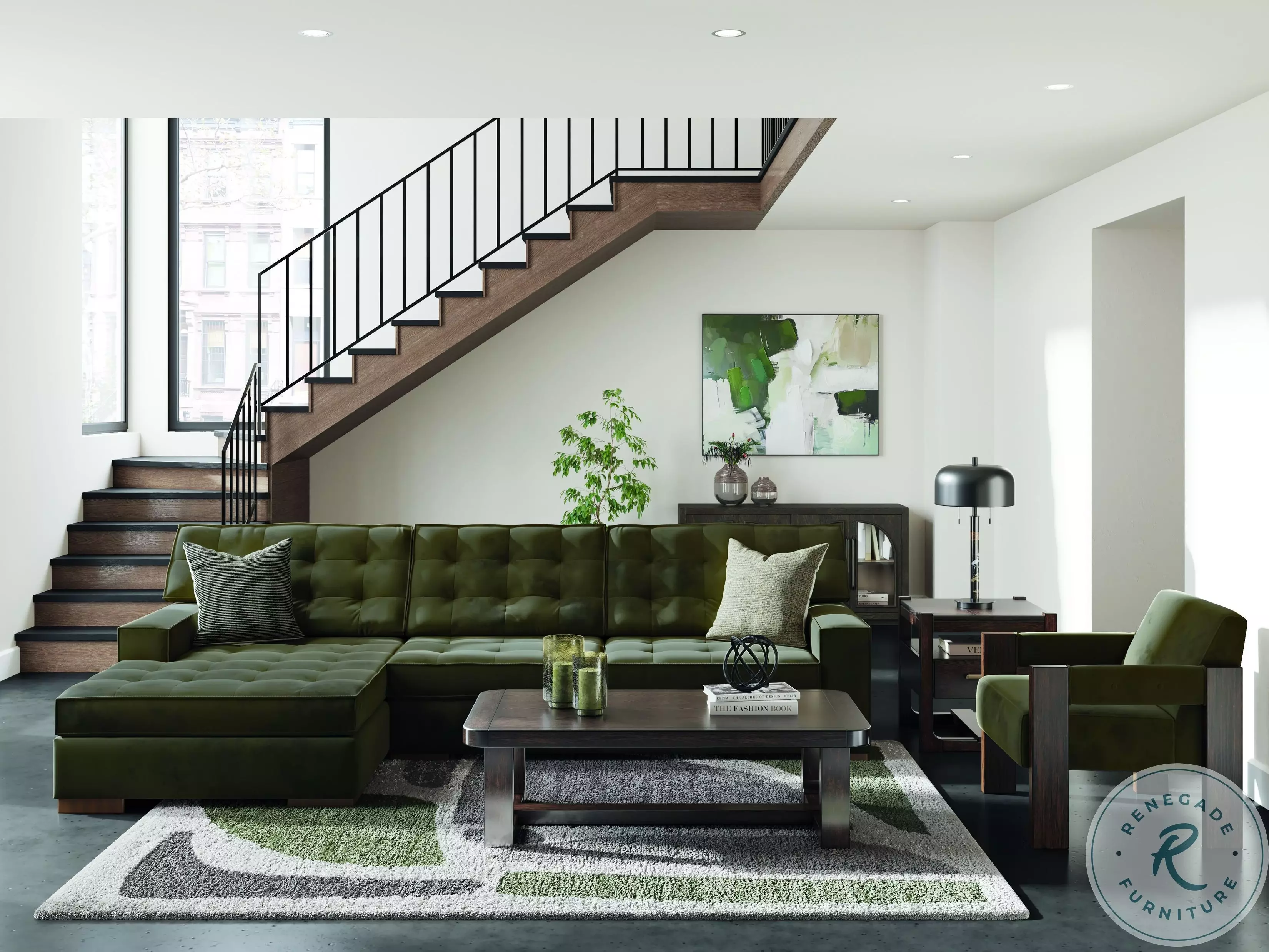 Chalcombe Olive Modular Sectional from Ashley Furniture | Coleman