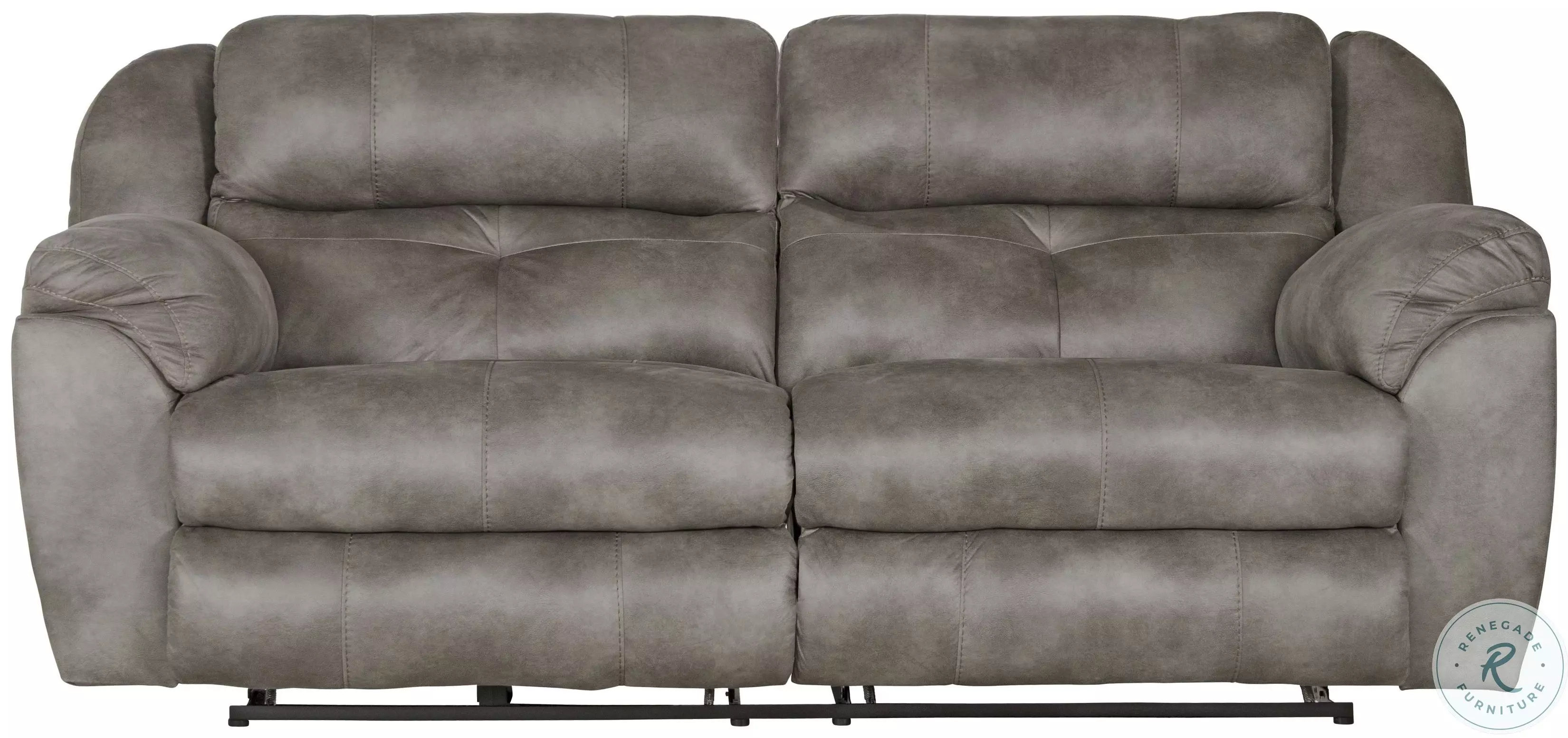 ソンファ　ホットラ　hottracks Ferrington Steel Lay Flat Power Reclining Sofa With Power Headrest