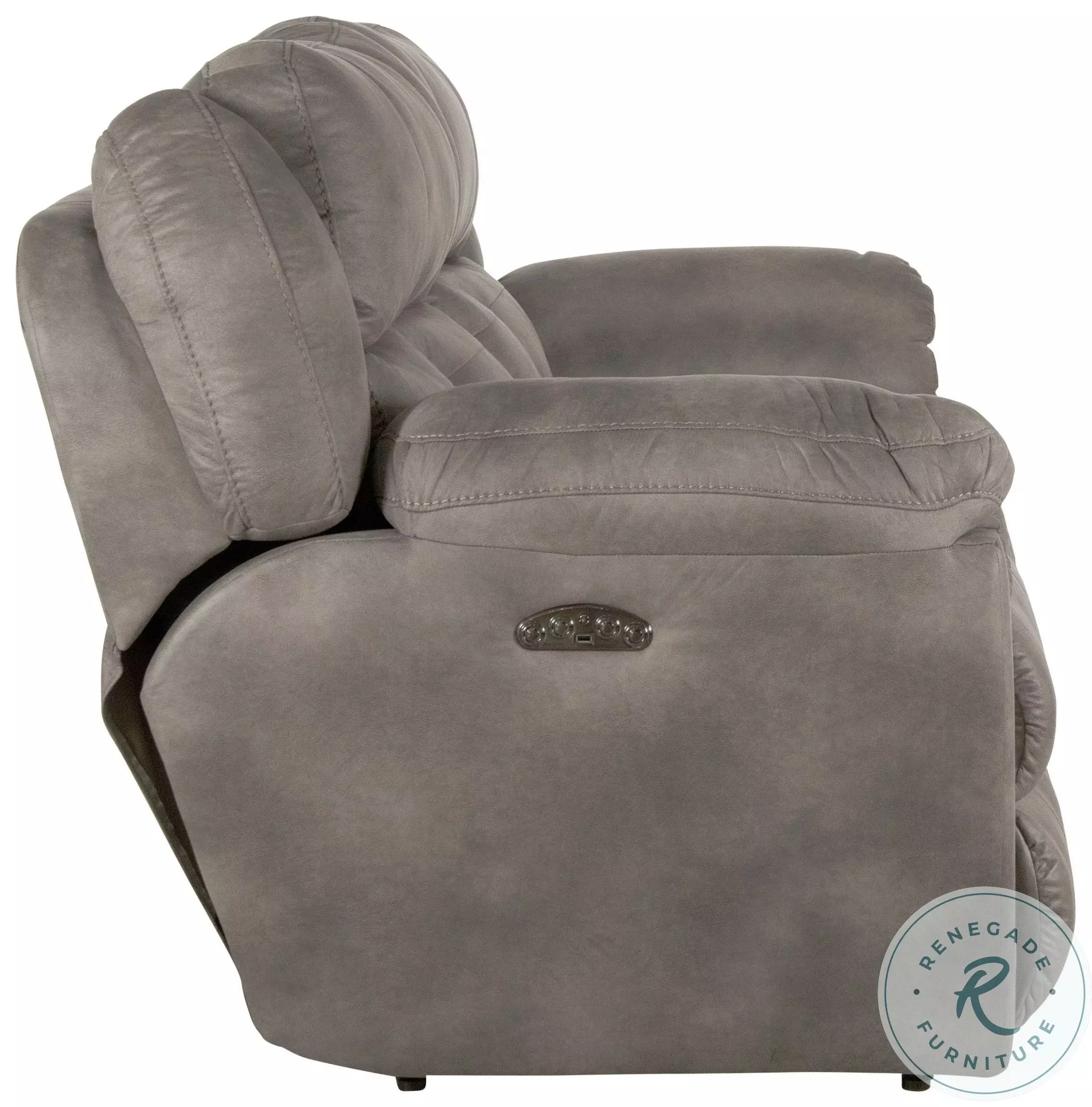 Ferrington Steel Lay Flat Power Reclining Sofa With Power Headrest