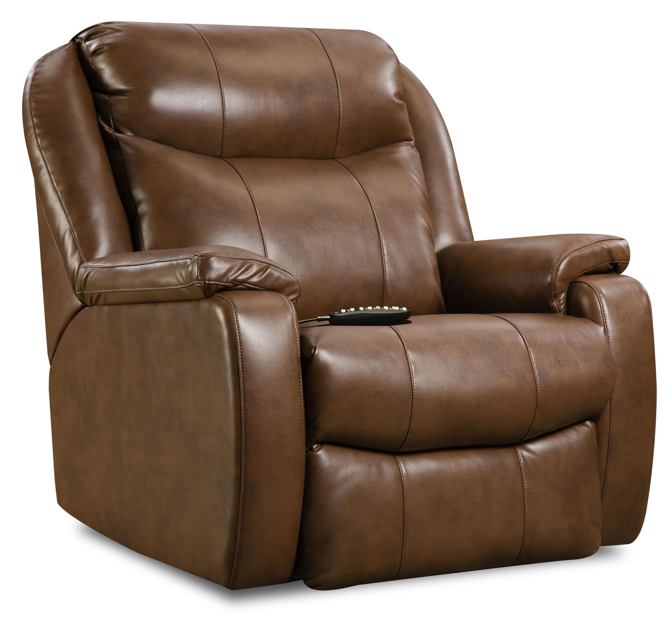 Hercules Amber Leather SoCozi Massage Big Man's Power Headrest