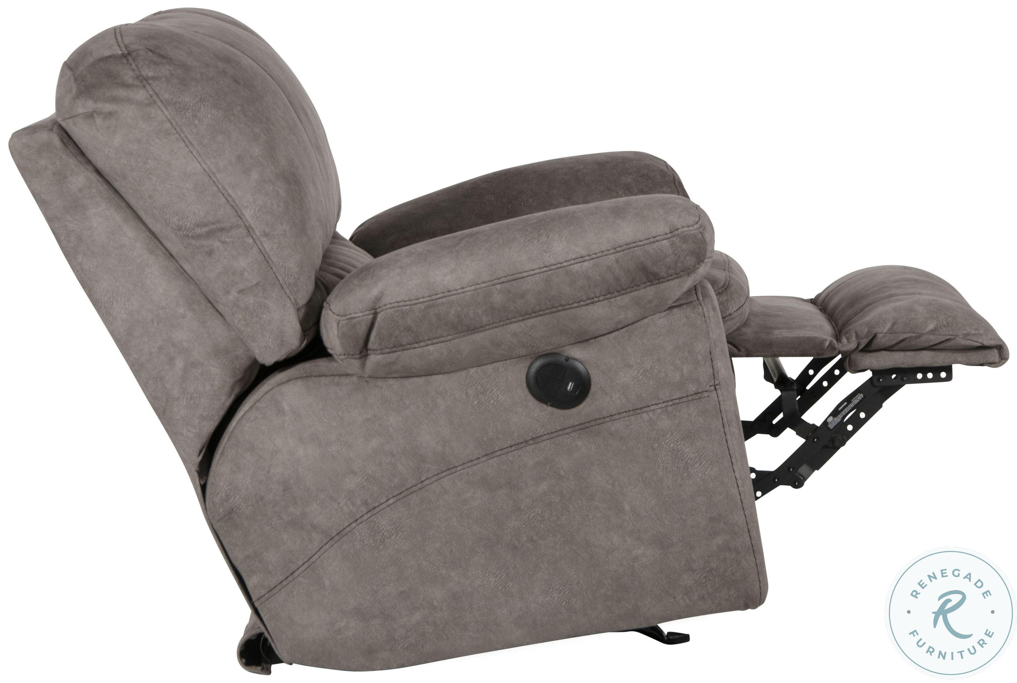 Reyes Graphite Power Lay Flat Reclining Living Room Set from Catnapper