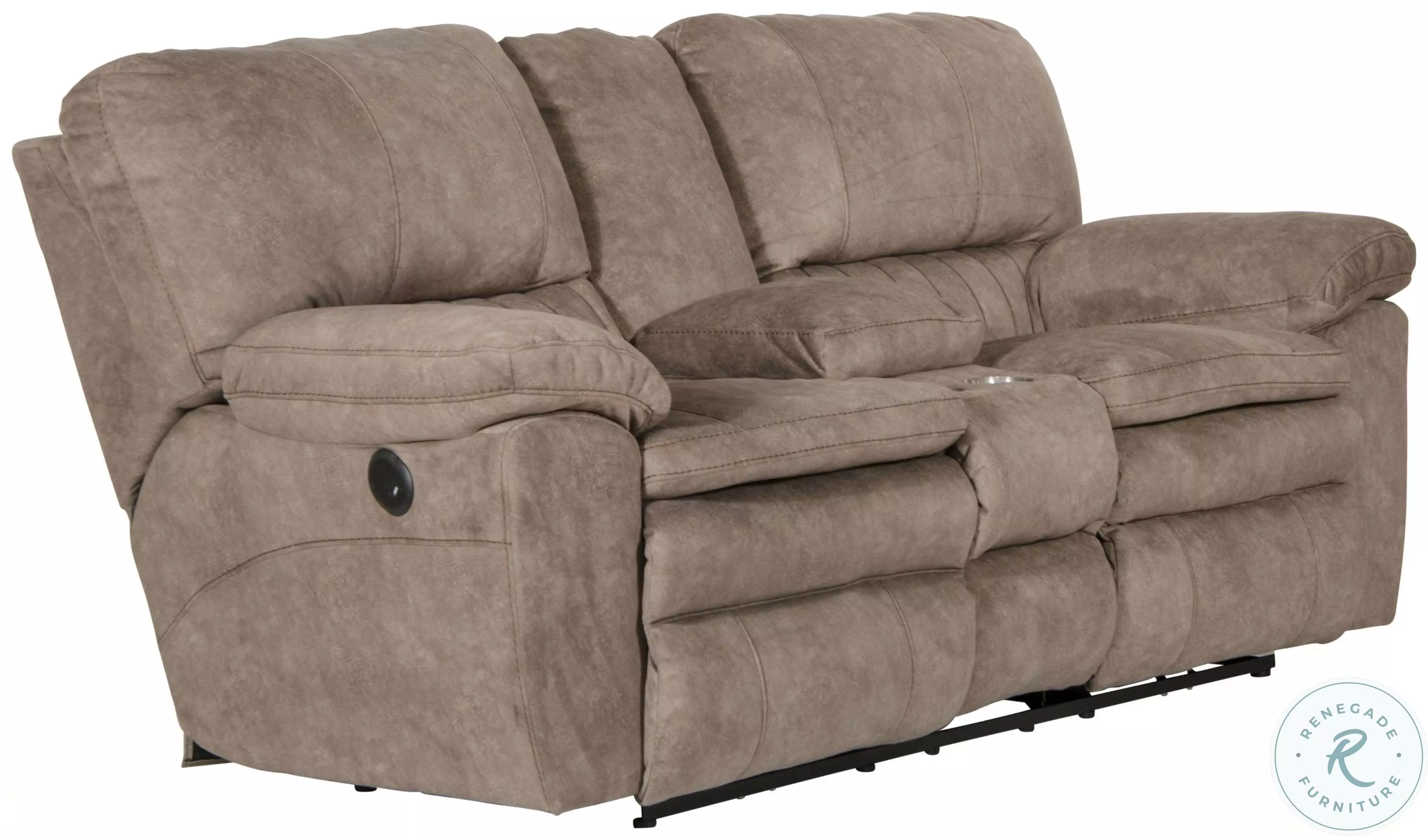 470.【本体２本】プレディアスパ・エ・メール モイスチュアライザーII Reyes Portabella Lay Flat Power Reclining Console Loveseat From
