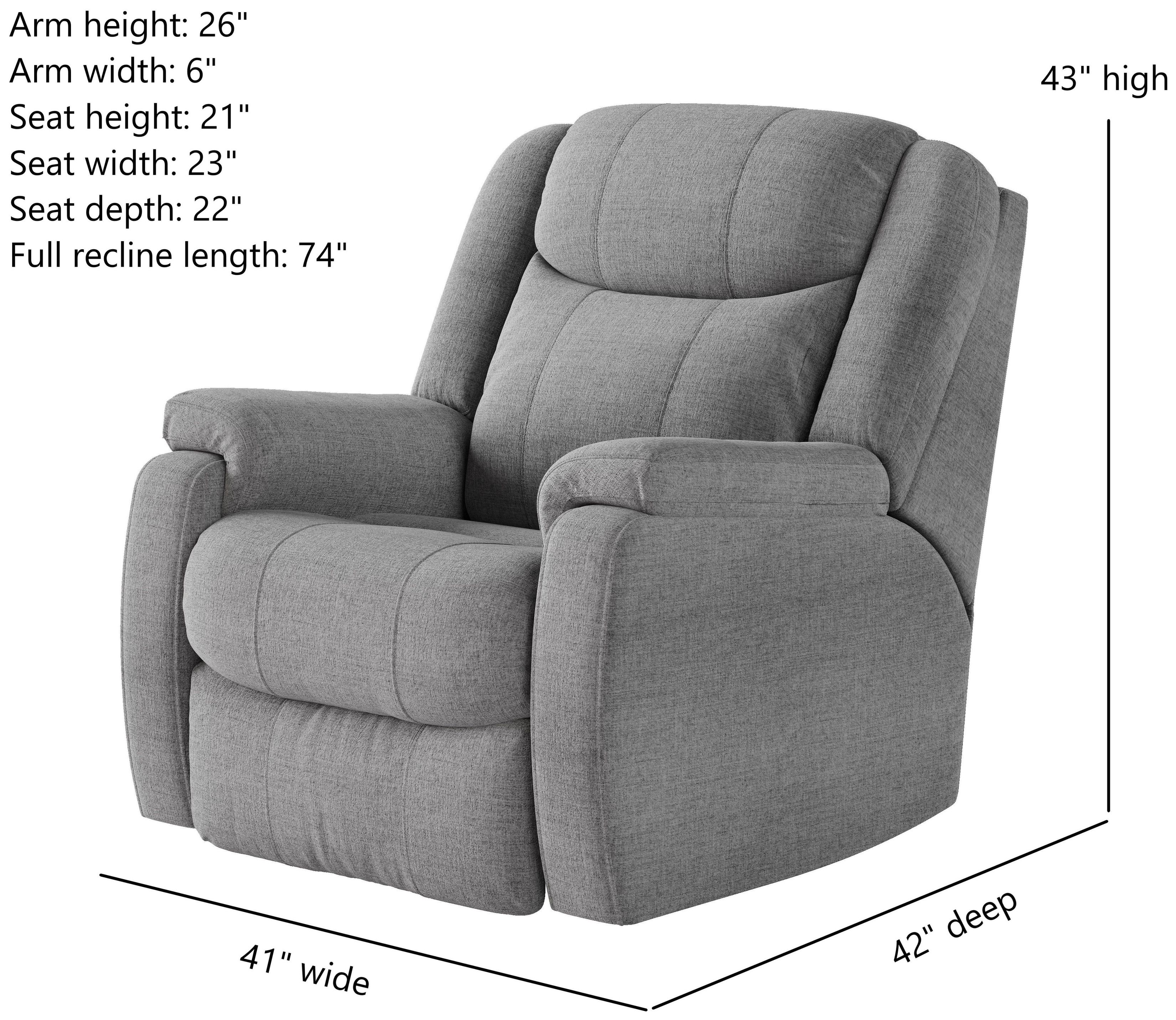 Hercules Bahari Platinum Power Recliner with USB Charging