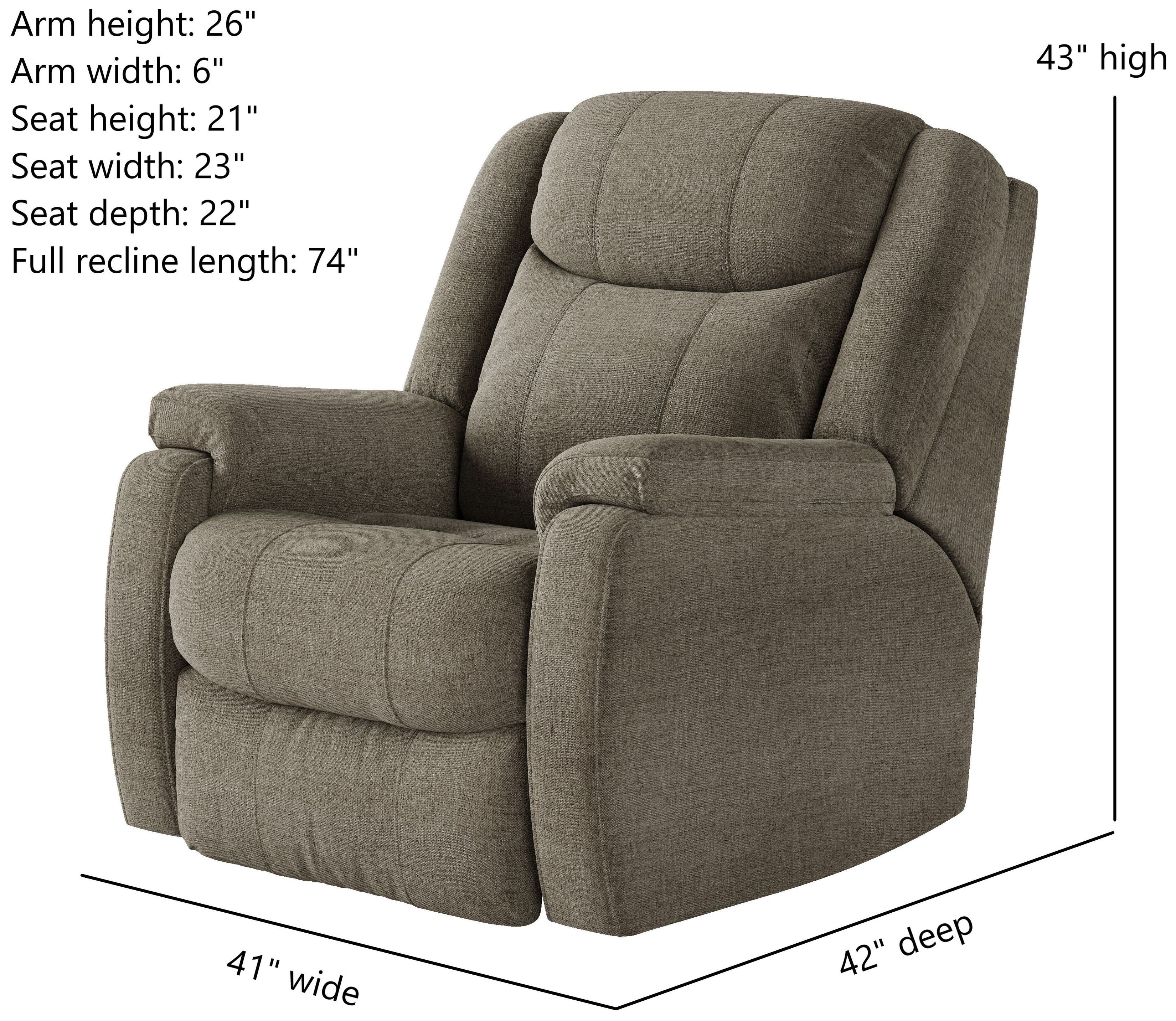 Hercules Bahari Mushroom Power Recliner with USB Charging