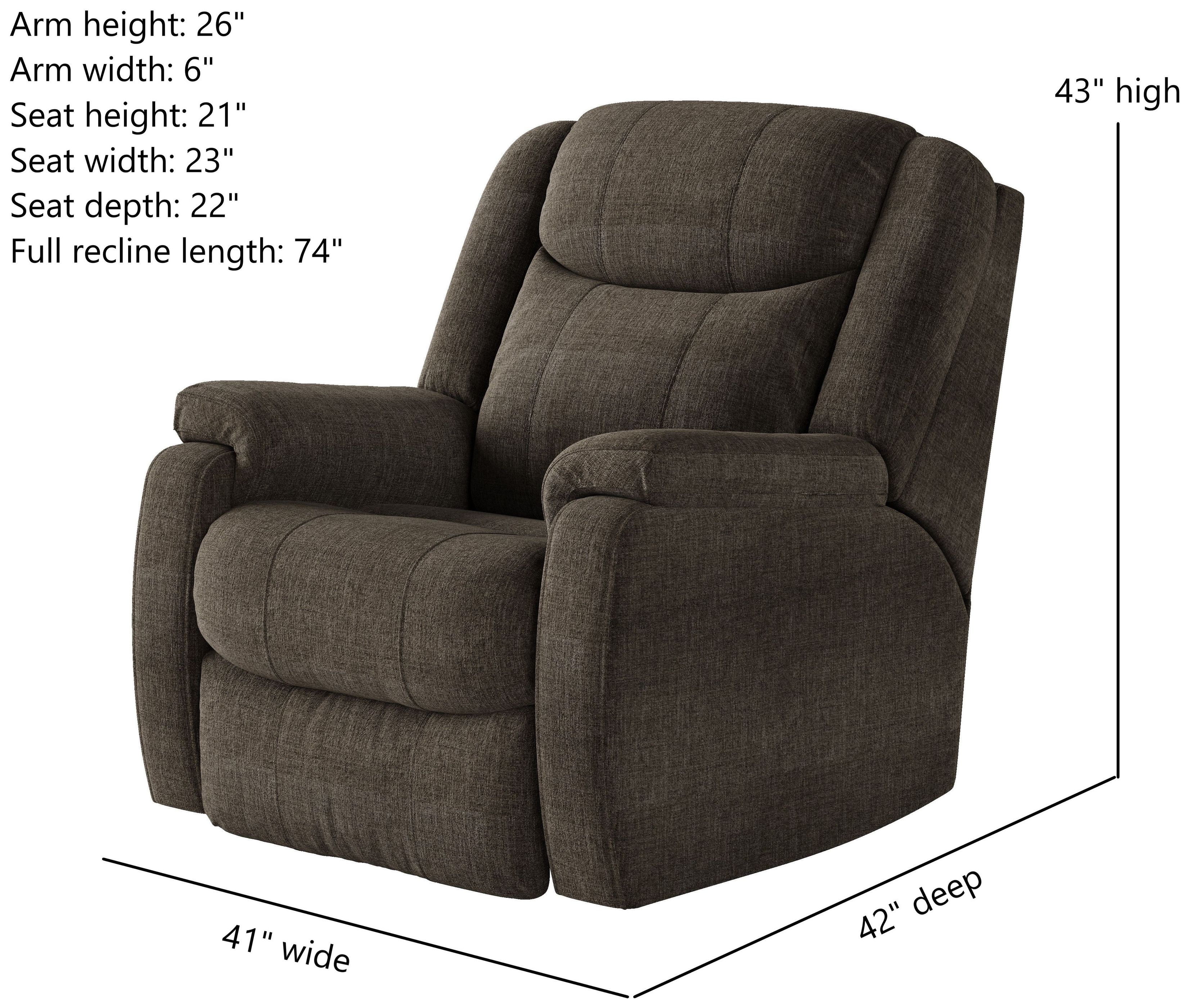 Hercules Bahari Brindle Power Recliner with USB Charging