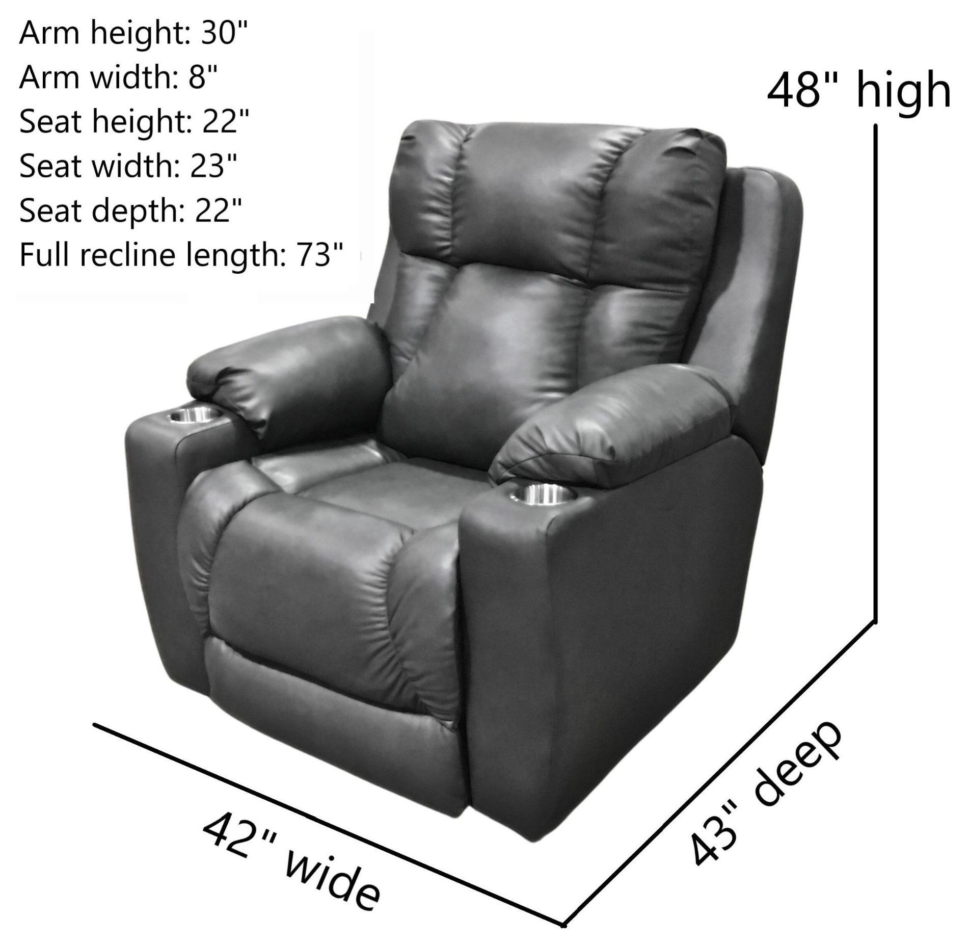 Challenger Graystone Power Recliner with USB Charging
