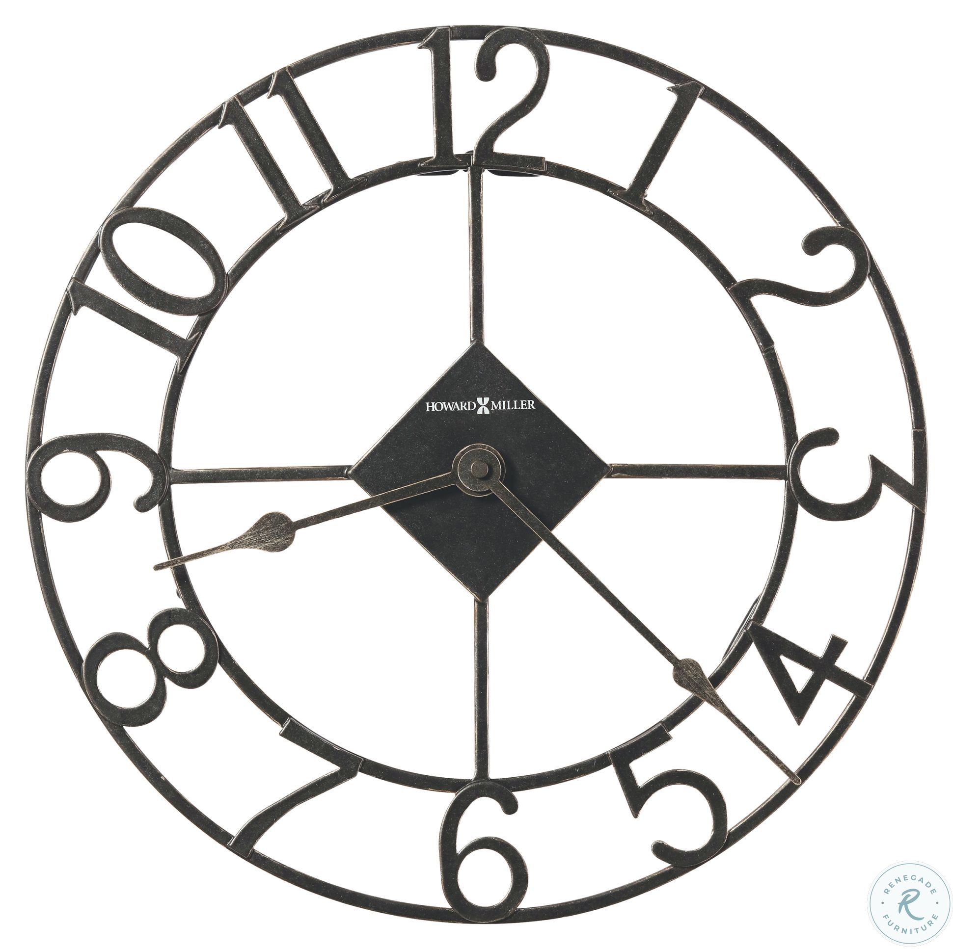 Lindsay Black Gallery Wall Clock From Howard Miller Homegallerystorecom 625710