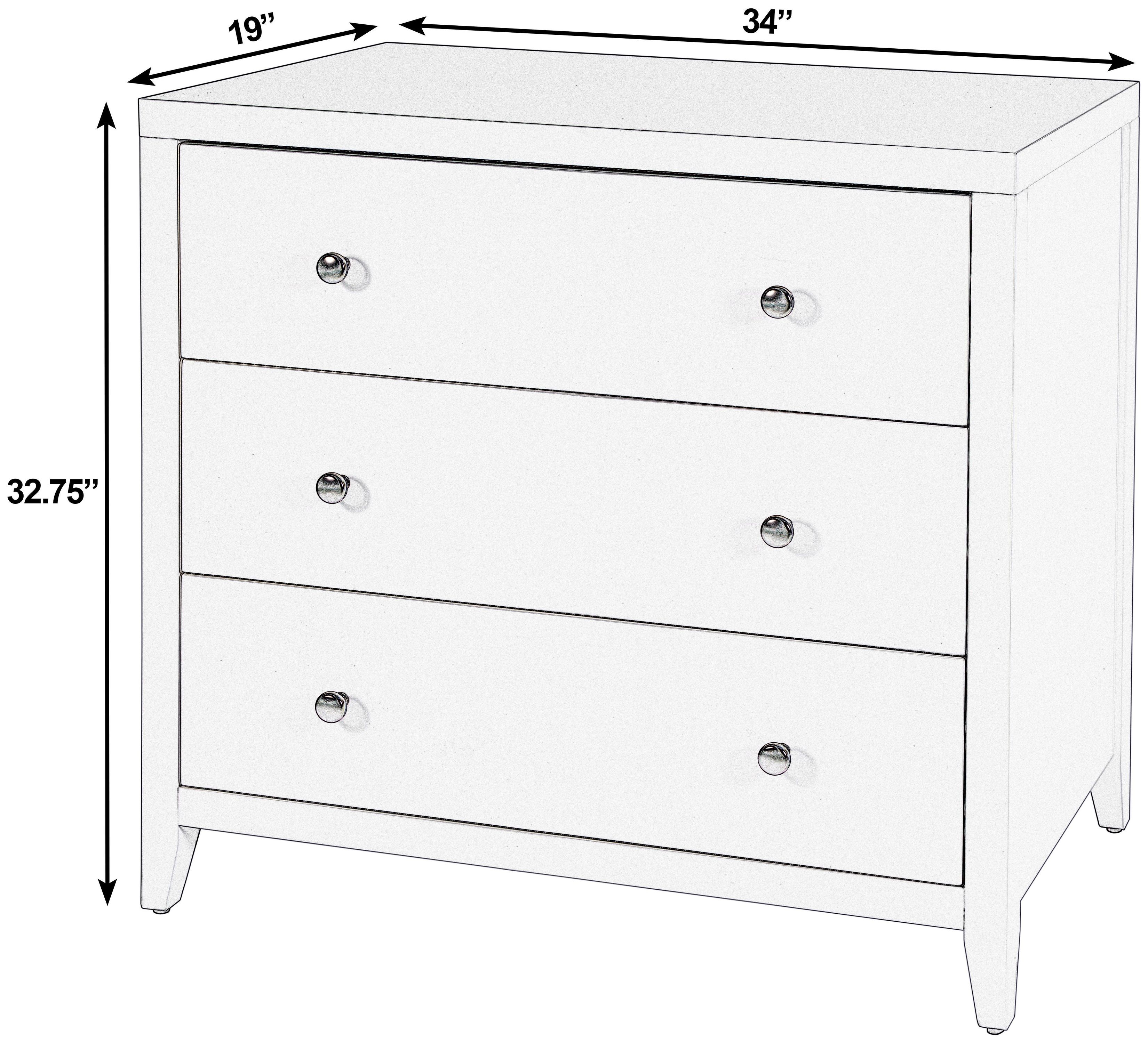 Dana Antique Taupe 3 Drawers Chest