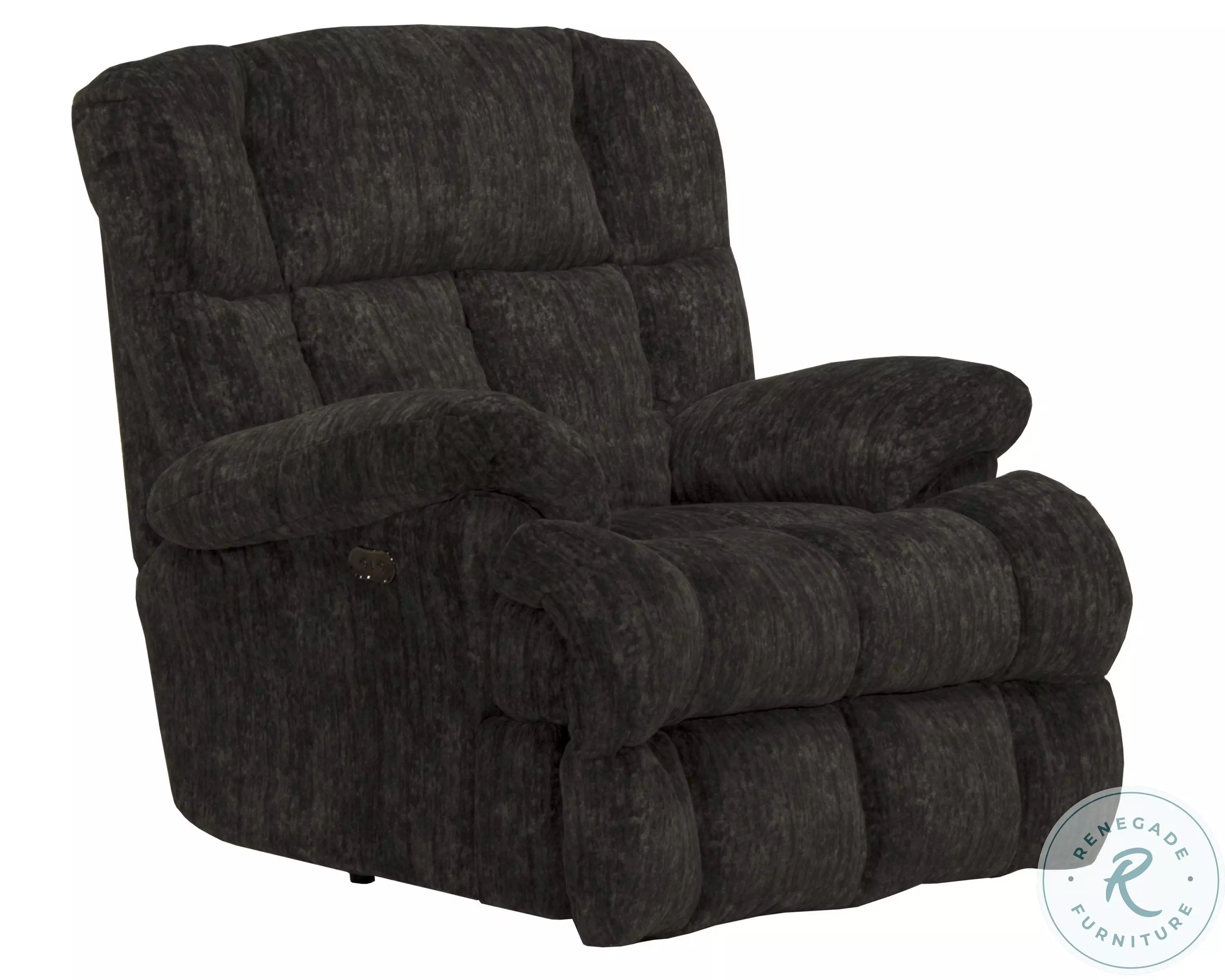 Cirrus Charcoal Lay Flat Power Chaise Recliner From Catnapper