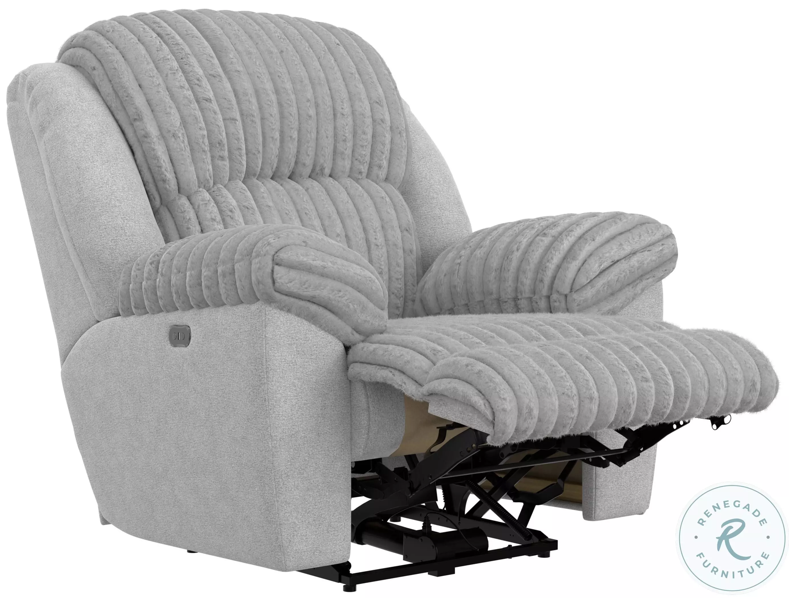 Shaggy Moonstruck Power Recliner with Zero Gravity From Home
