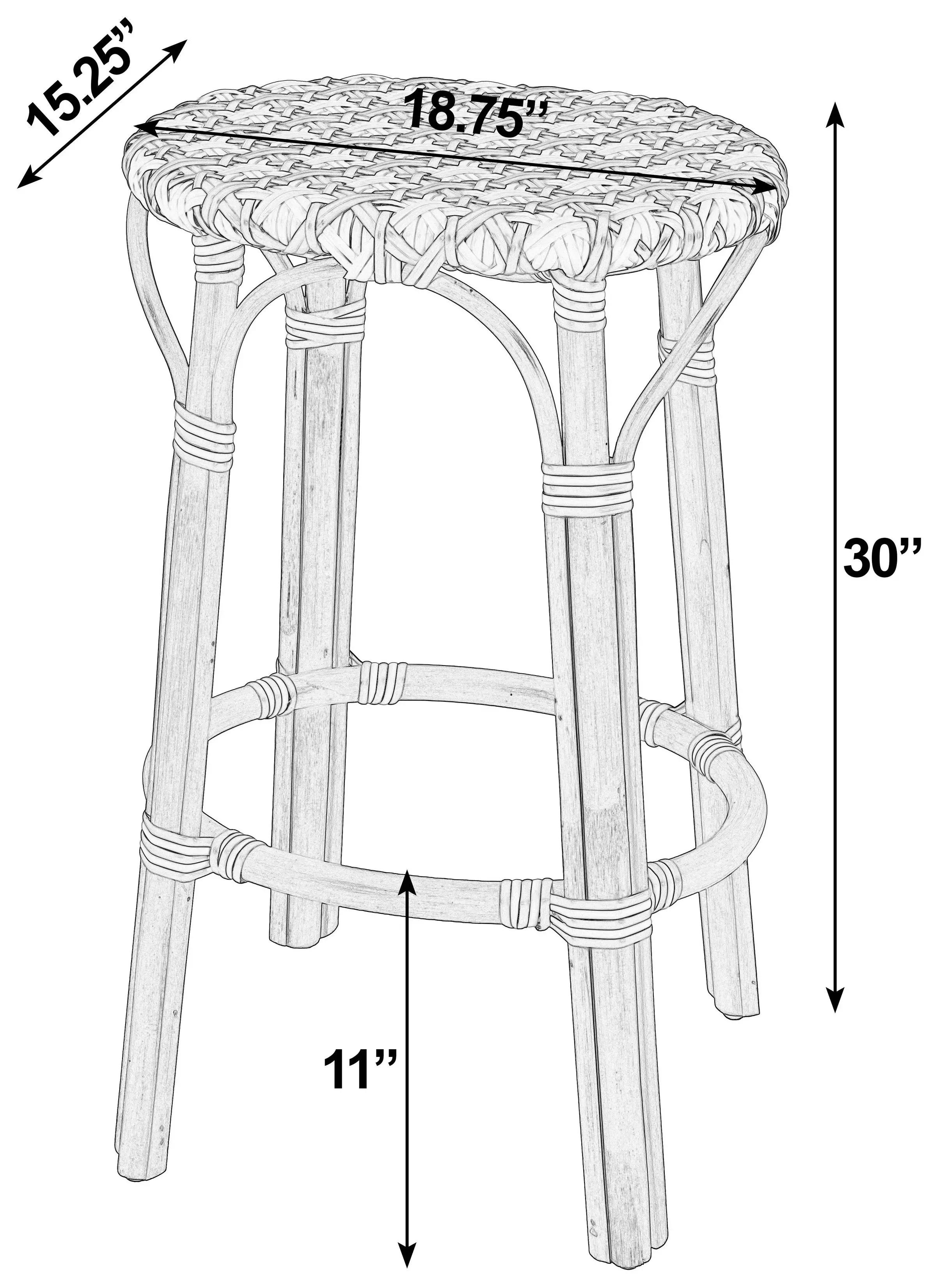 Ballito French Yellow and Brown Bar Stool