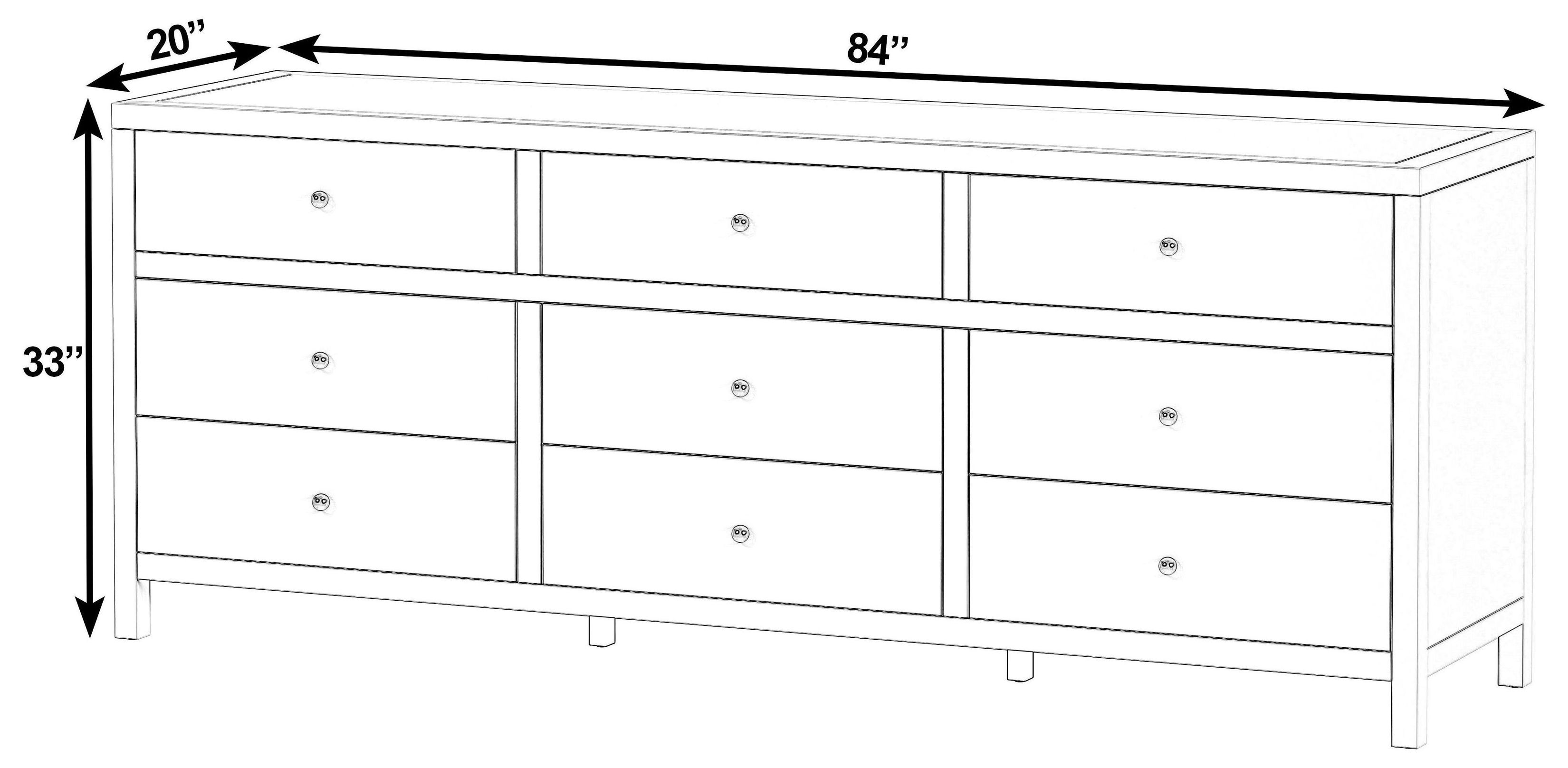 Nora White 9 Drawers Dresser