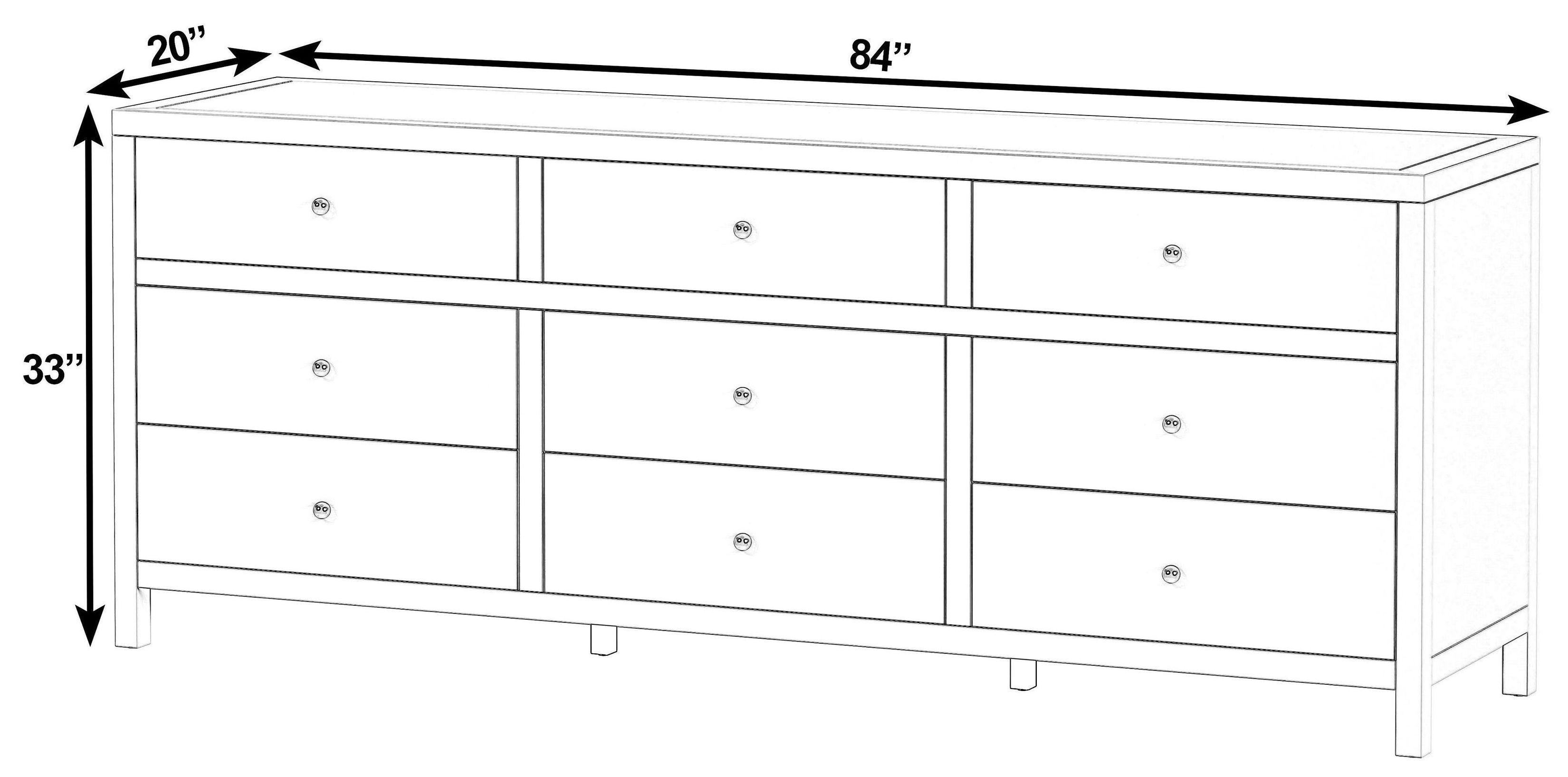 Nora Sage Green 9 Drawers Dresser