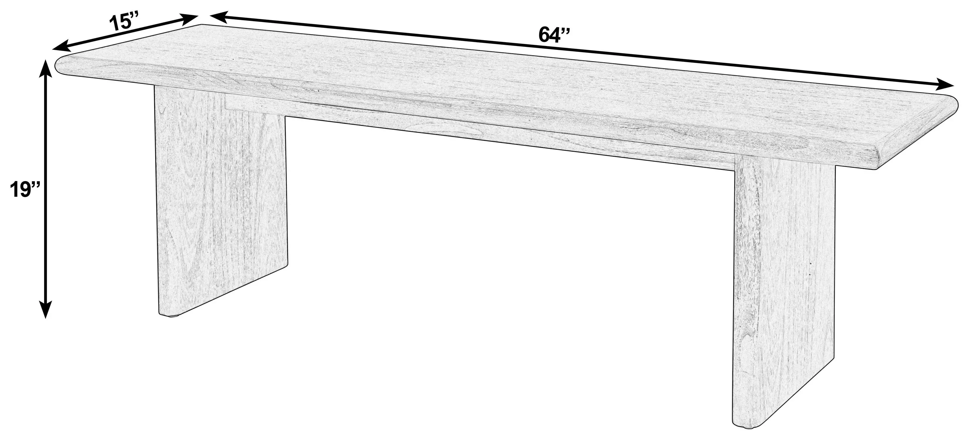 Halmstad Brown Dining Bench