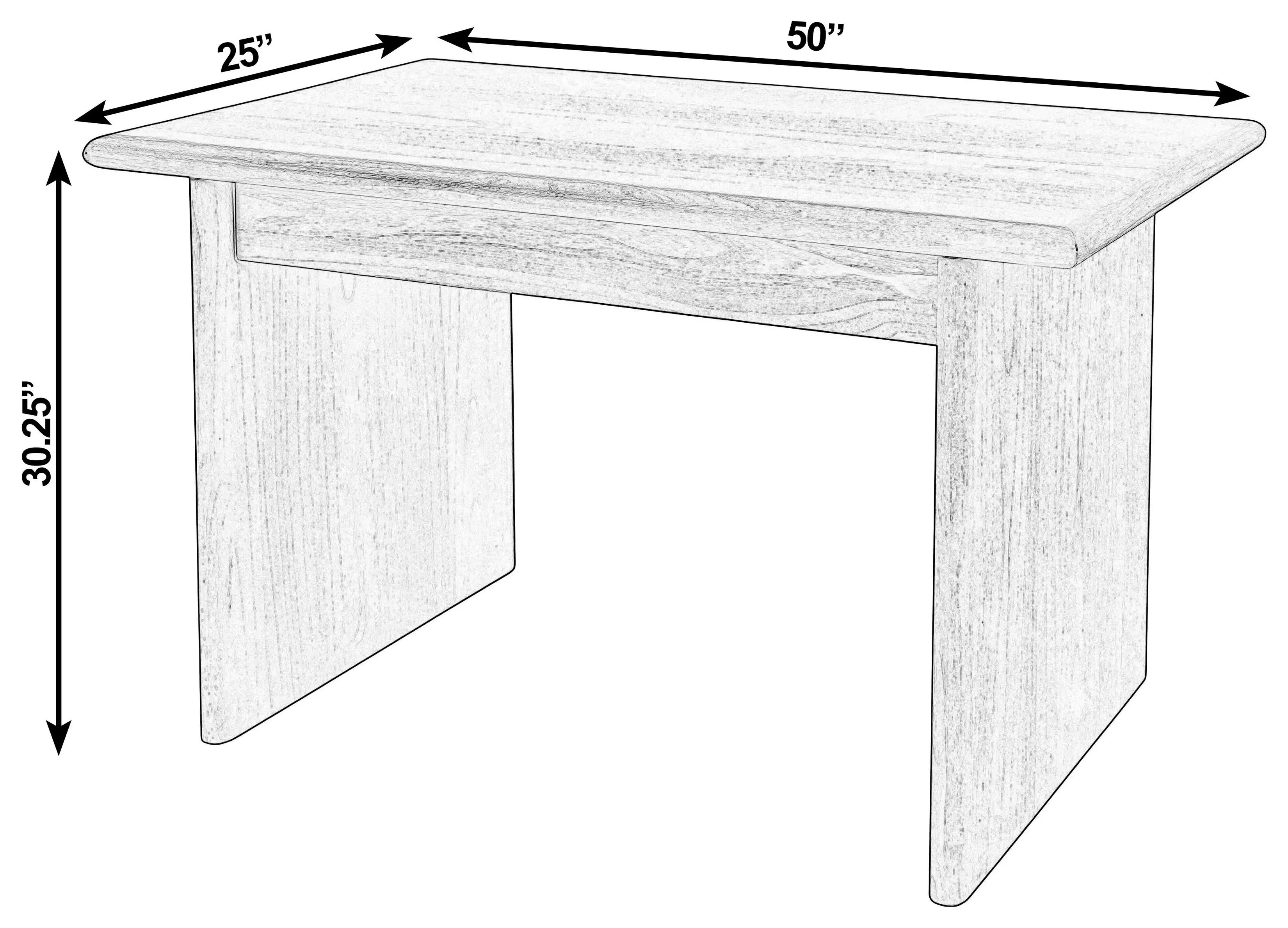 Halmstad Black 50" Writing Desk