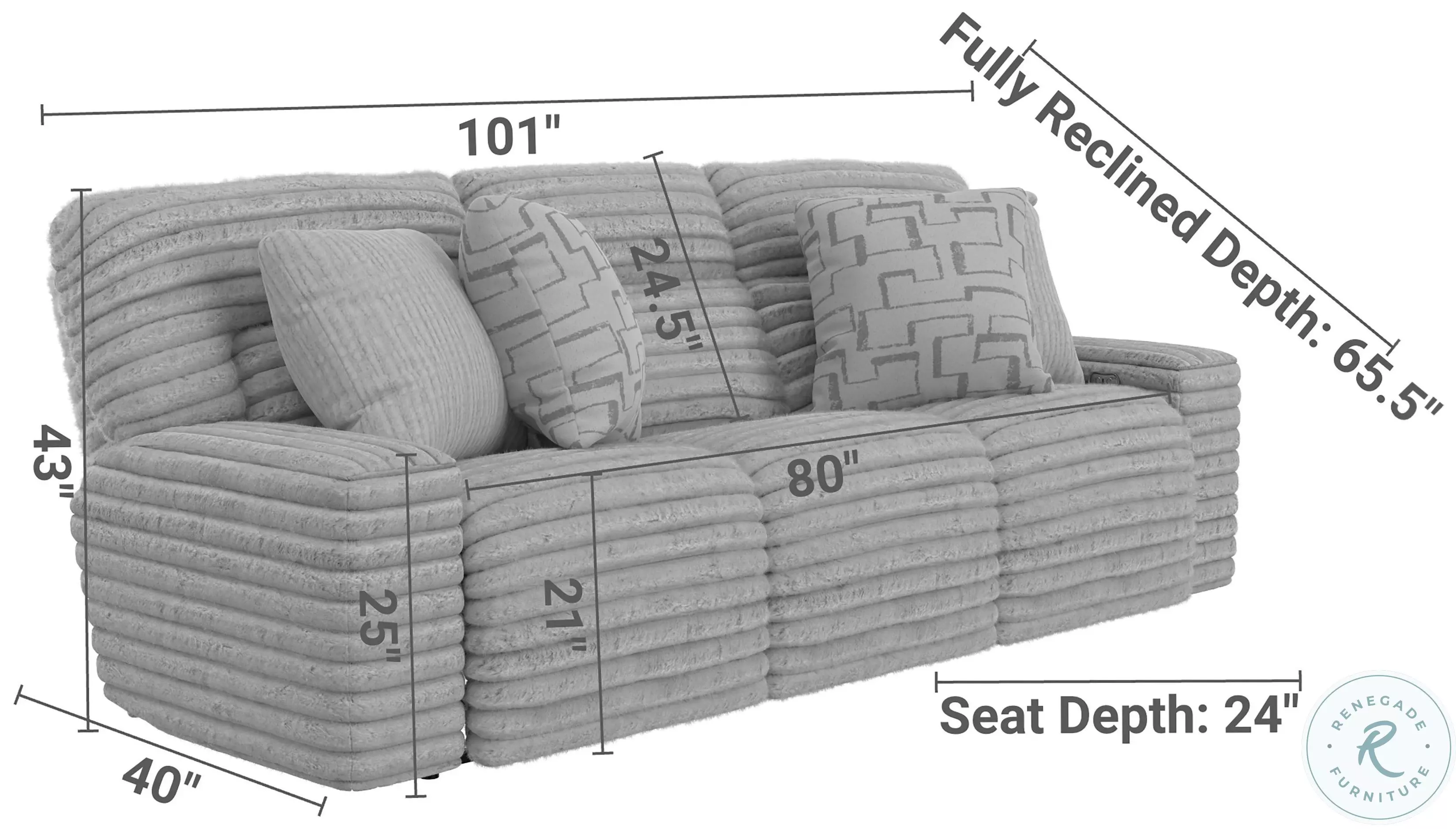 Lynx Mocha Zero Gravity Power Reclining 101" Sofa