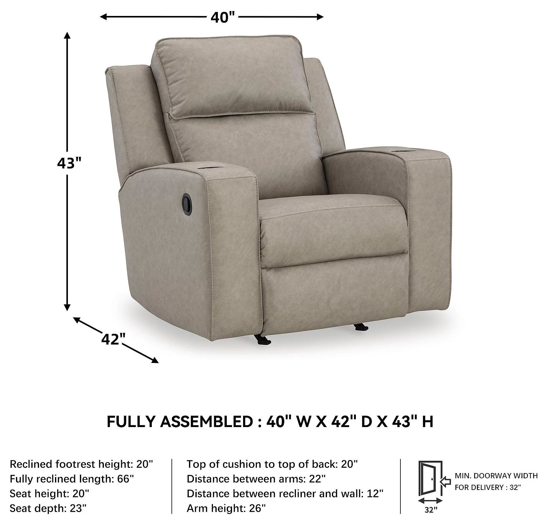 Lavenhorne Pebble Rocker Recliner