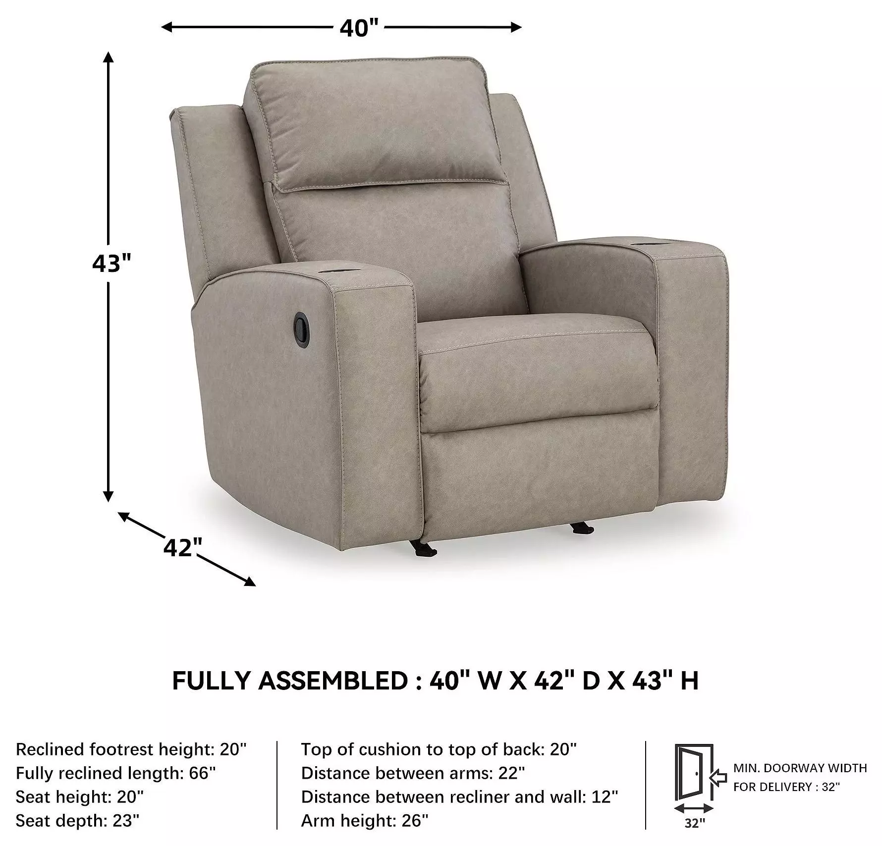 Lavenhorne Pebble Rocker Recliner