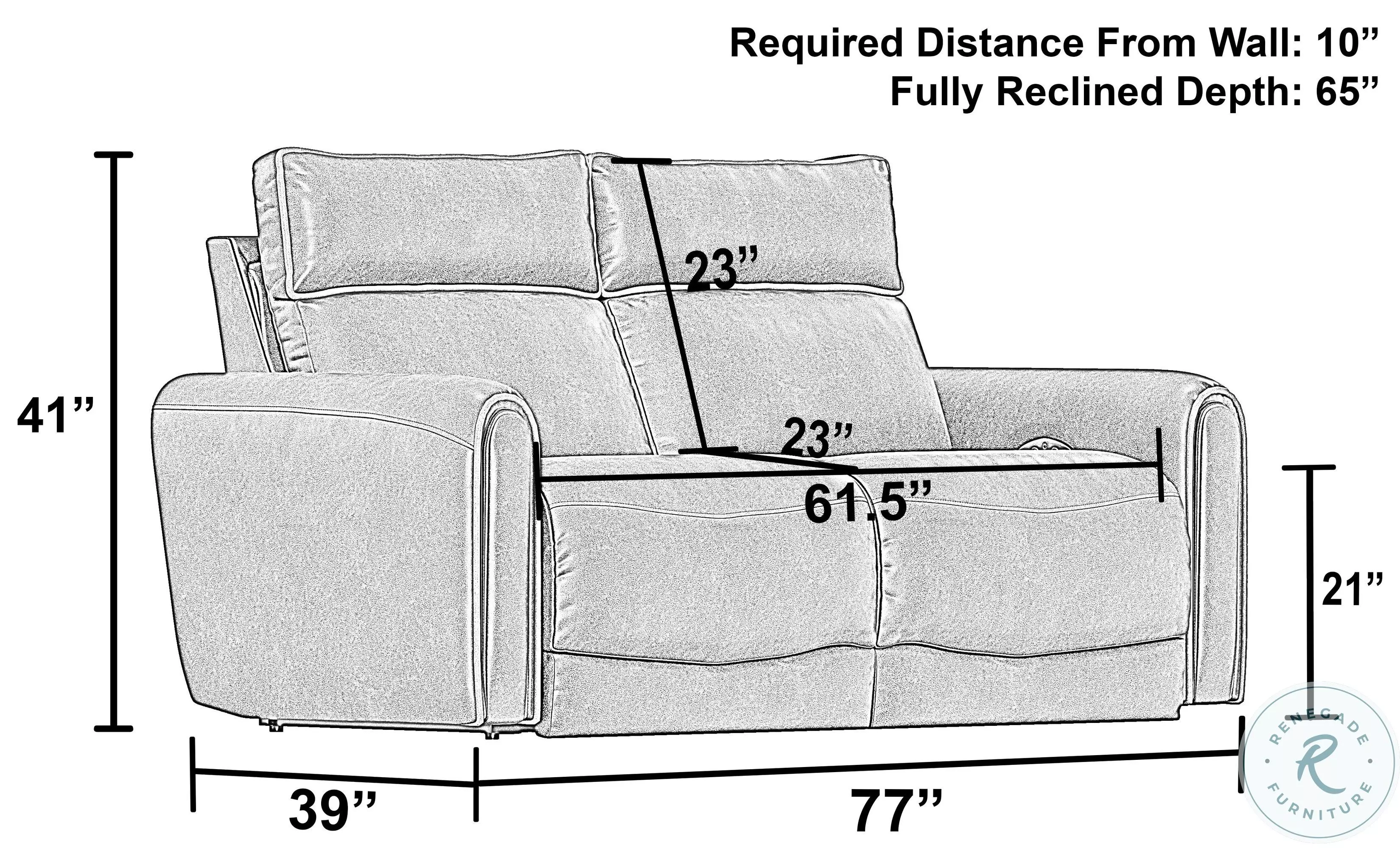 Nico Walnut Power Reclining 77" Loveseat with Power Headrest